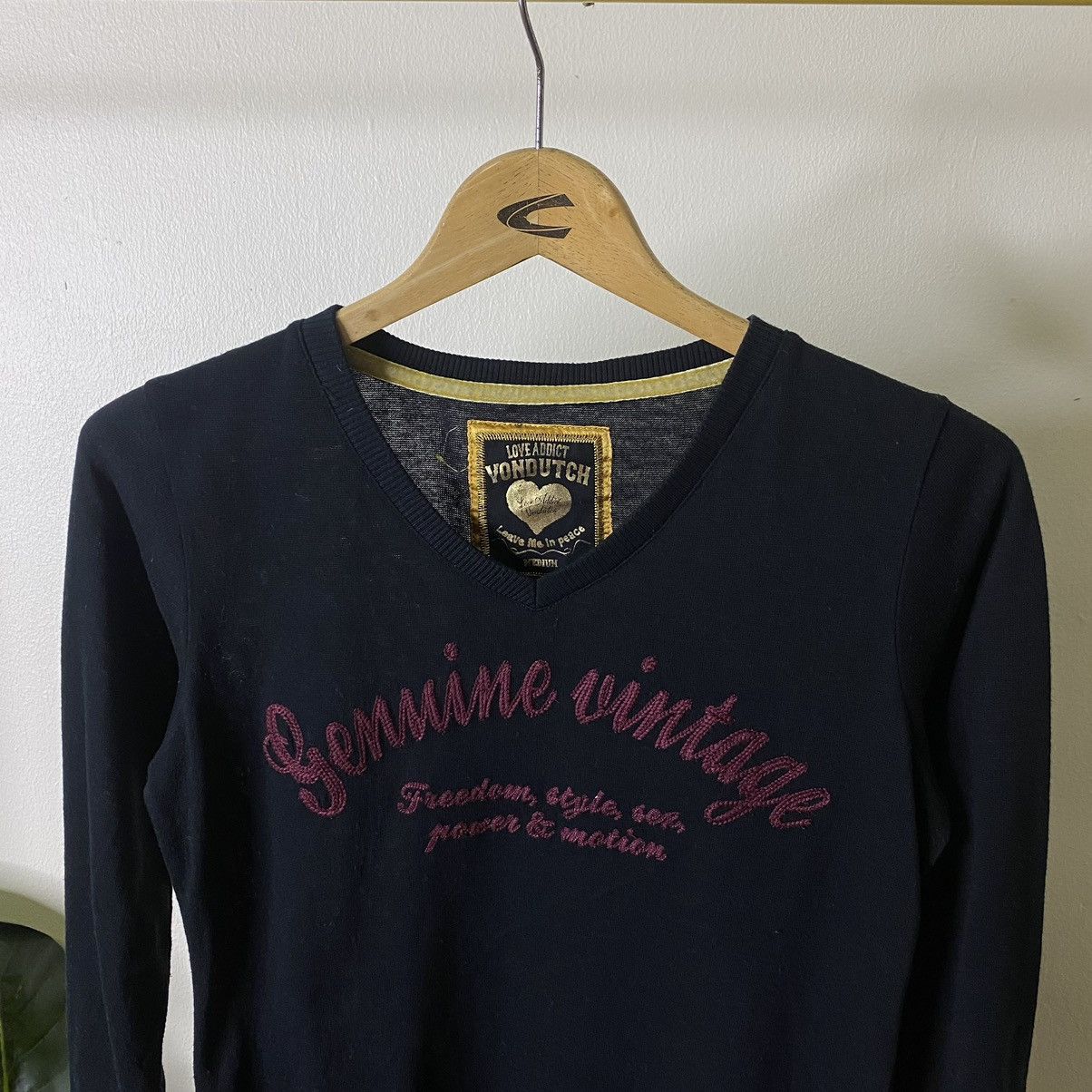 Von Dutch Vintage Y2K Von Dutch Love Addict LS Tee Size S / US 4 / IT 40 - 2 Thumbnail
