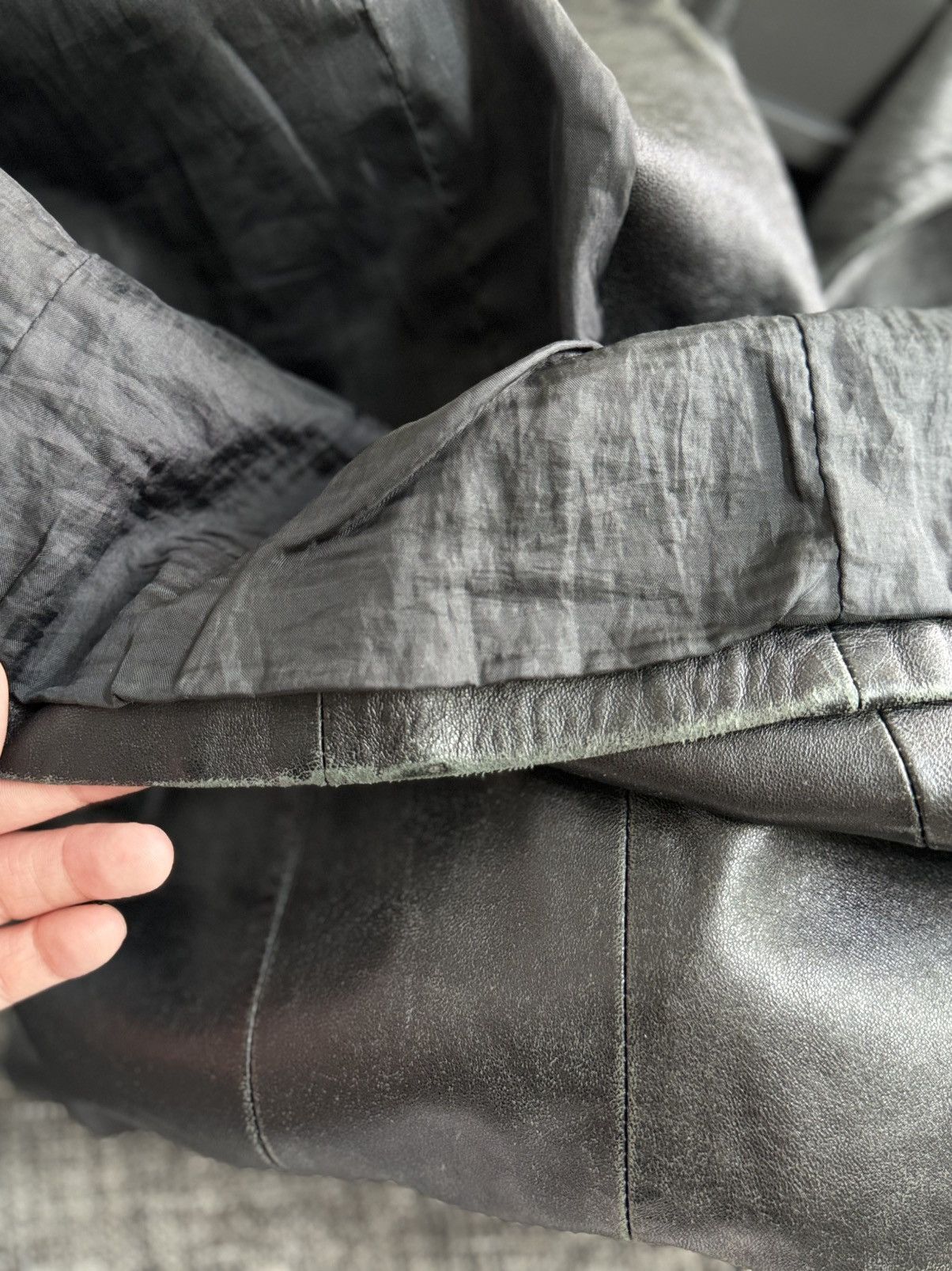 Other Vintage Black Longline Jacket IT, Genuine Leather Size 4-6 S Size S / US 4 / IT 40 - 14 Thumbnail
