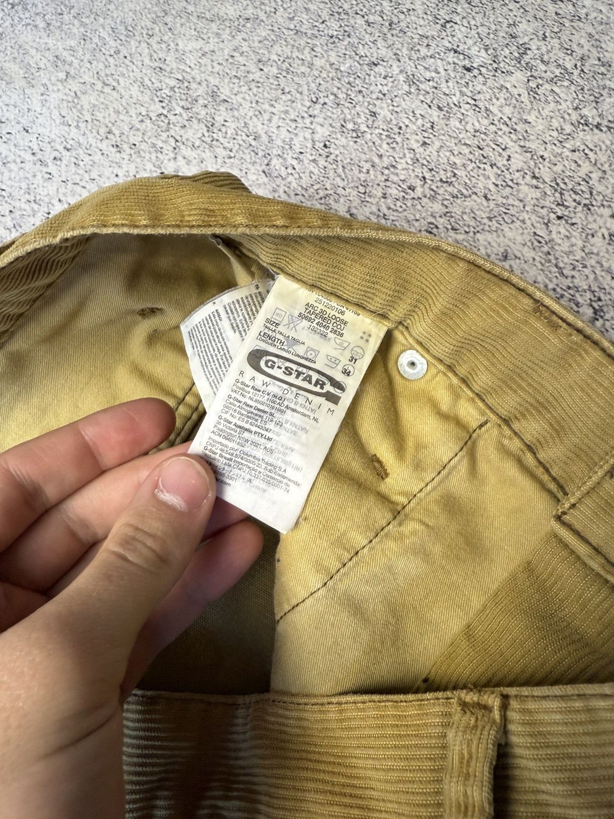 G-Star Vintage G-Star Raw Corduroy Pants Y2K Japanese Size US 32 / EU 48 - 11 Thumbnail