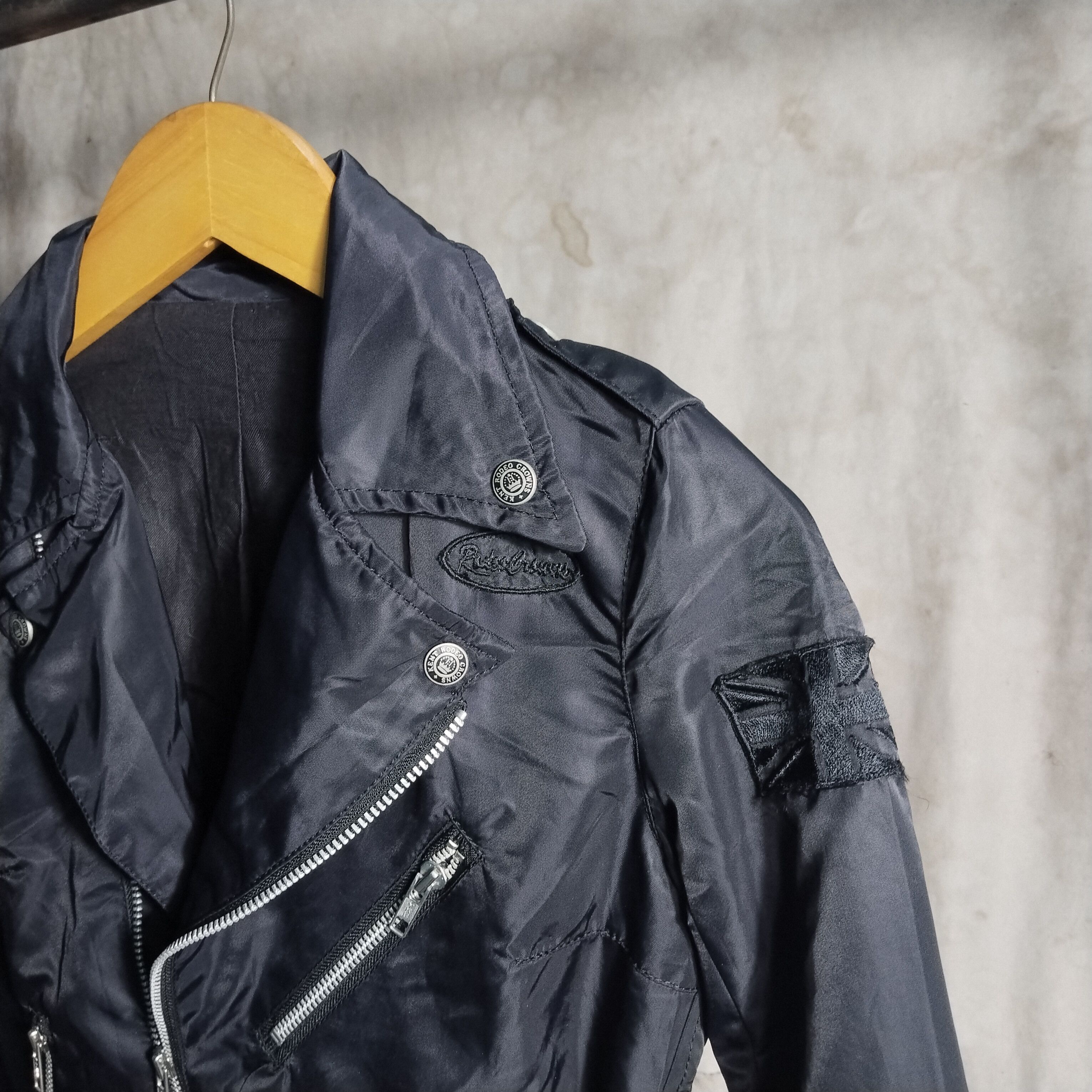 14th Addiction × If Six Was Nine × Le Grande Bleu (L.G.B.) Rodeo crowns rockers nylon biker jacket Size S / US 4 / IT 40 - 3 Thumbnail