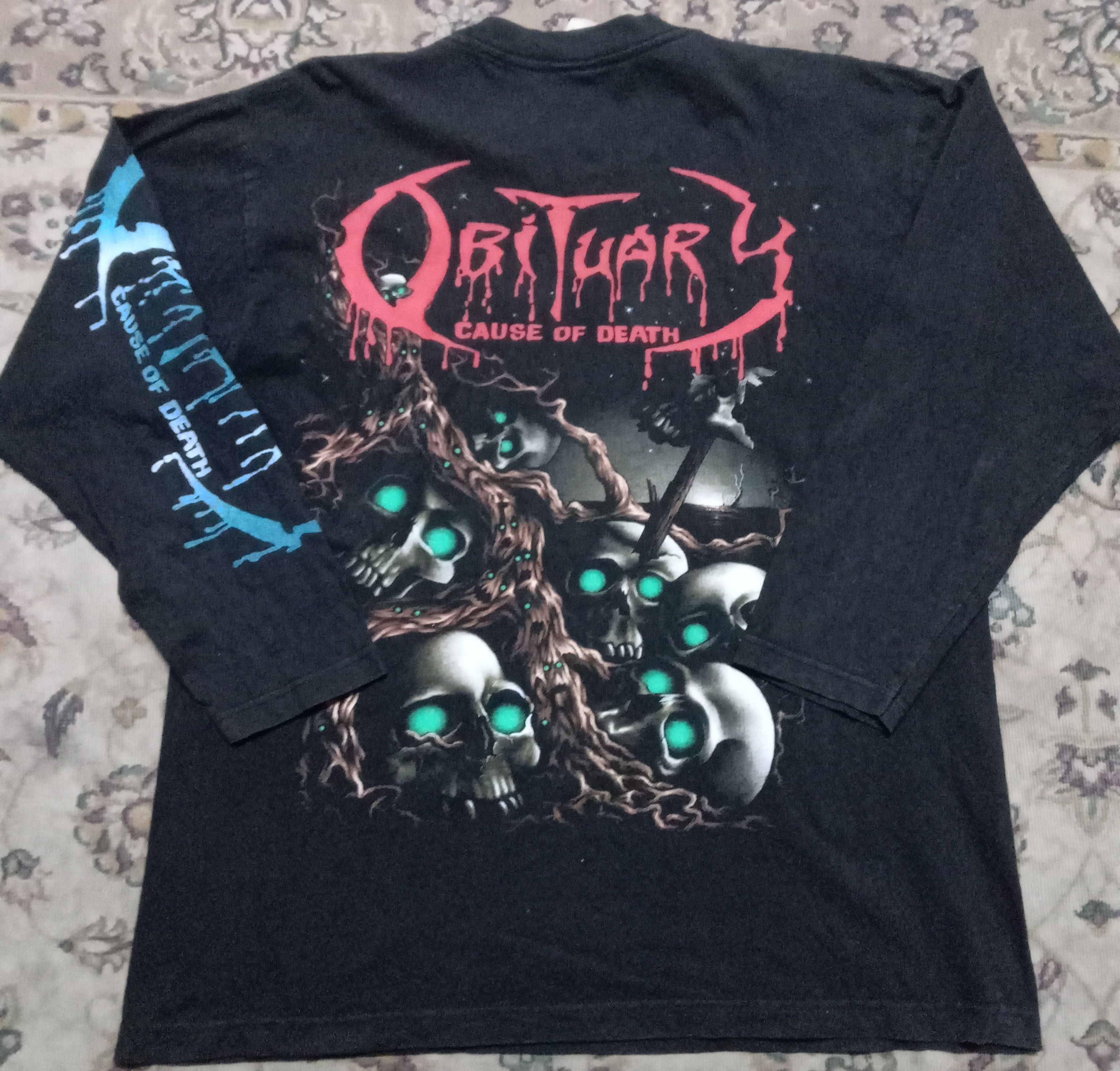 Band Tees × Vintage Rare vintage 90s bootleg Obituary Metal Tee Sodom Kreator Size US L / EU 52-54 / 3 - 1 Thumbnail