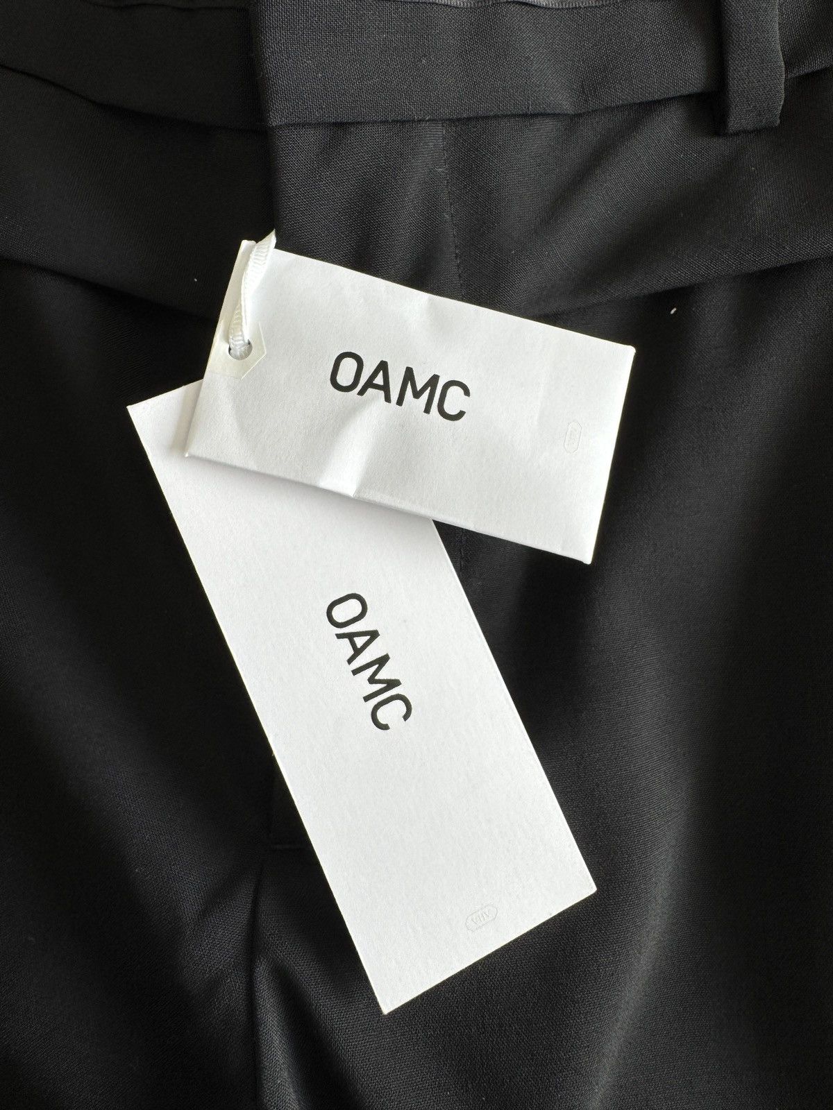 OAMC $1000 Runway Black Wool Reverse 2 Button Suit Pant Size US 33 - 10 Thumbnail