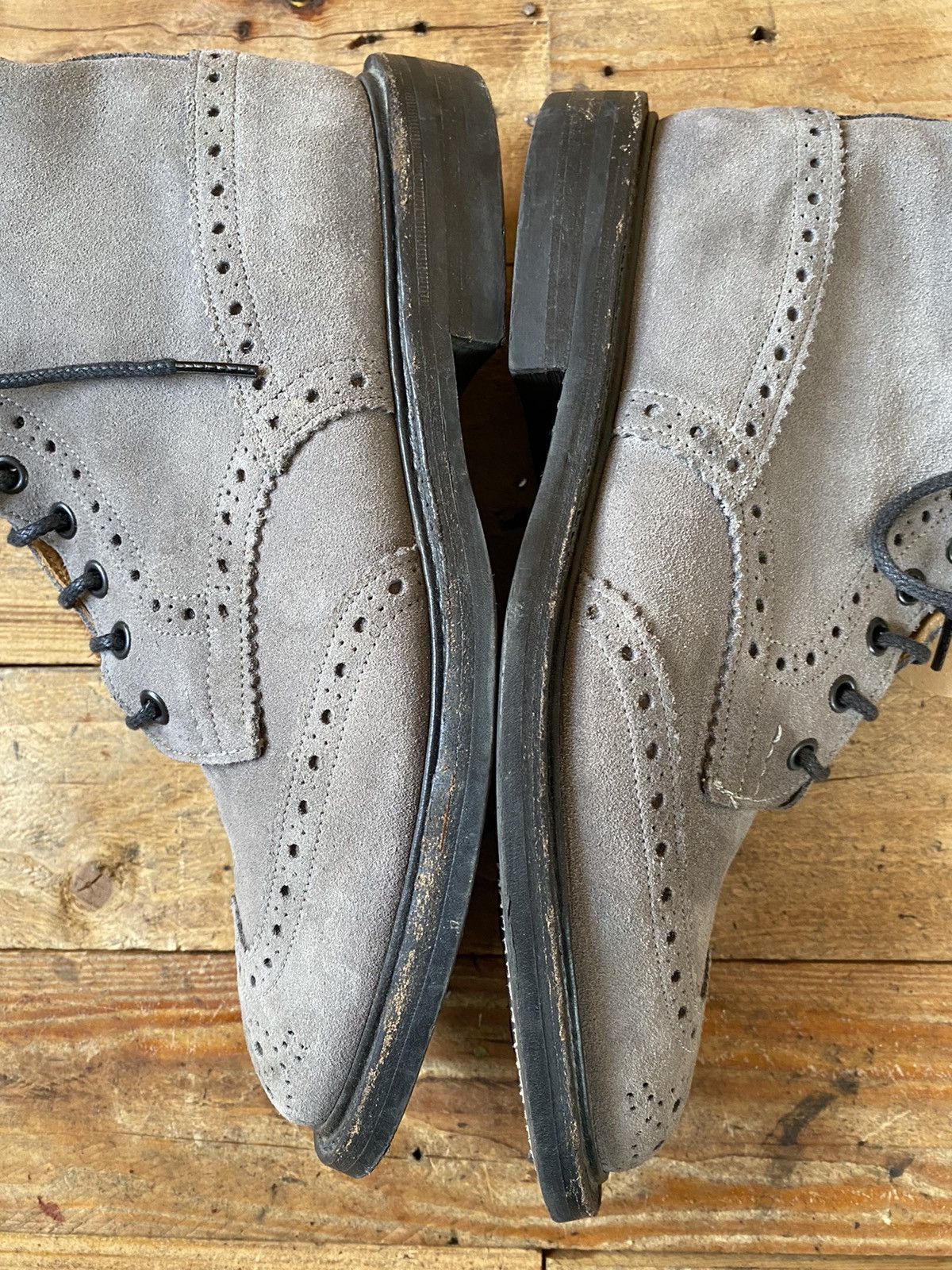 Tricker's Trickers Stow Country dress suede wingtip brouges sz 7.5 Size US 8.5 / EU 41-42 - 16 Thumbnail