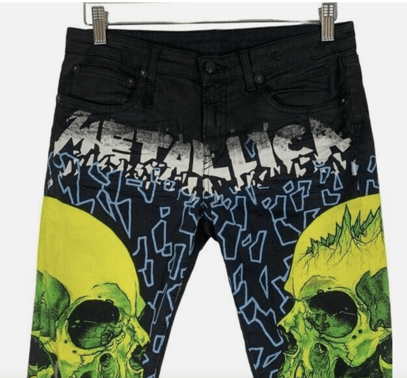 R13 R13 Metallica Skull Print Jeans Size US 28 / EU 44 - 3 Thumbnail