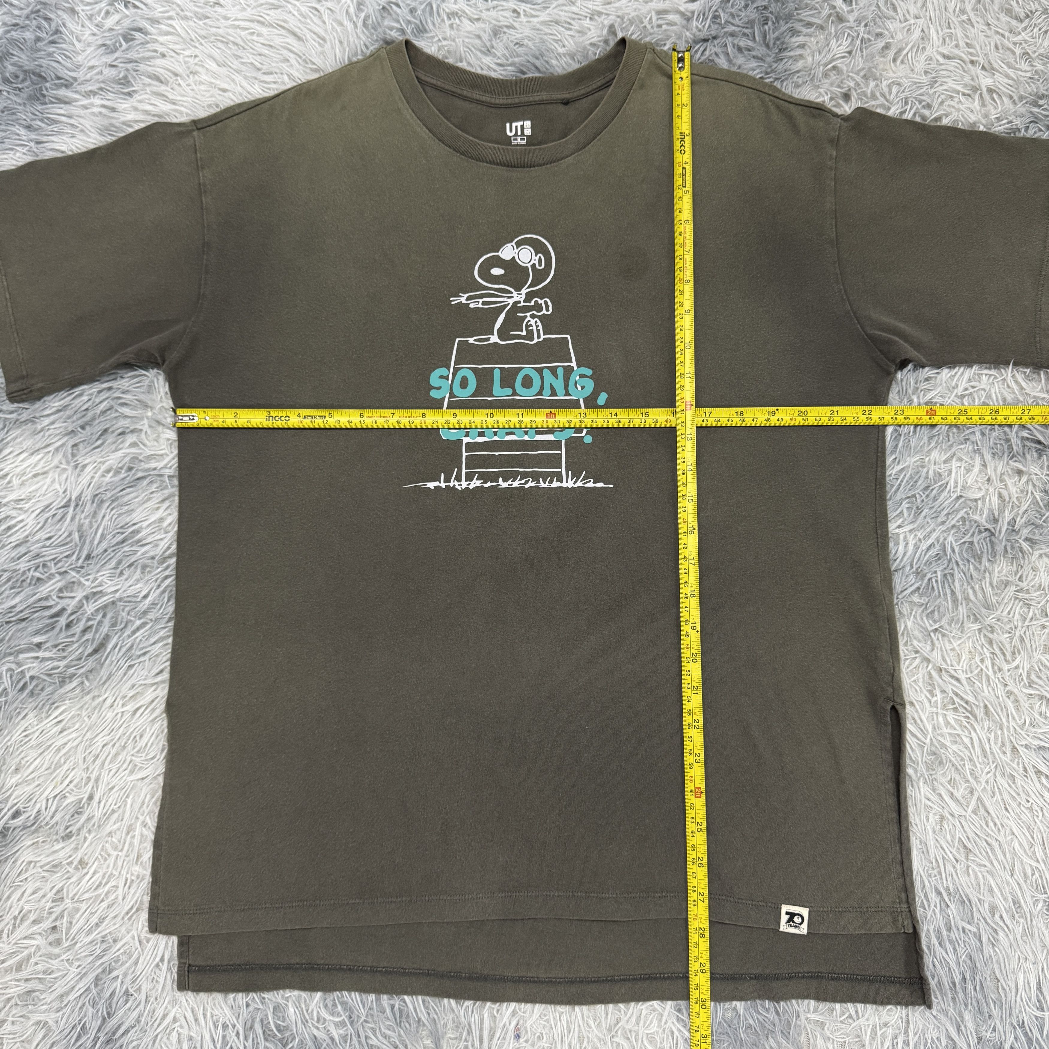 Kaws × Peanuts × Uniqlo Peanuts Snoopy 70 UT "SO LONG, CHAPS!" Tshirt Size US M / EU 48-50 / 2 - 6 Thumbnail