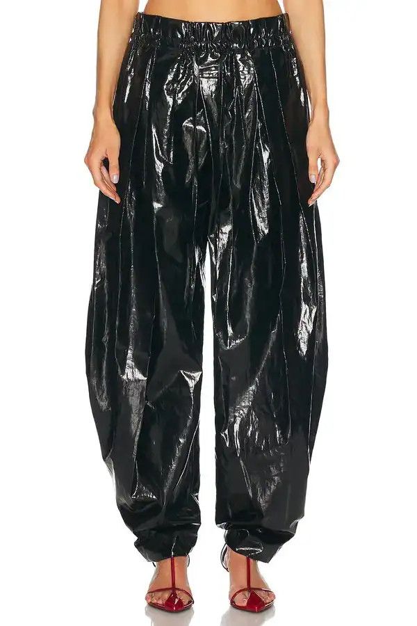 o1loc1c0426 Wide Leg Trousers in Black