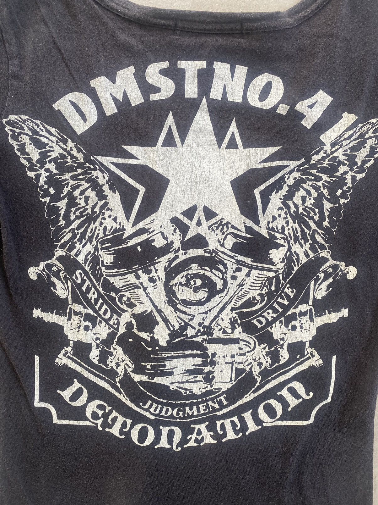 Japanese Brand CALM DMSTNO.41 PUNK RACING STYLE TEE Size US XS / EU 42 / 0 - 6 Thumbnail