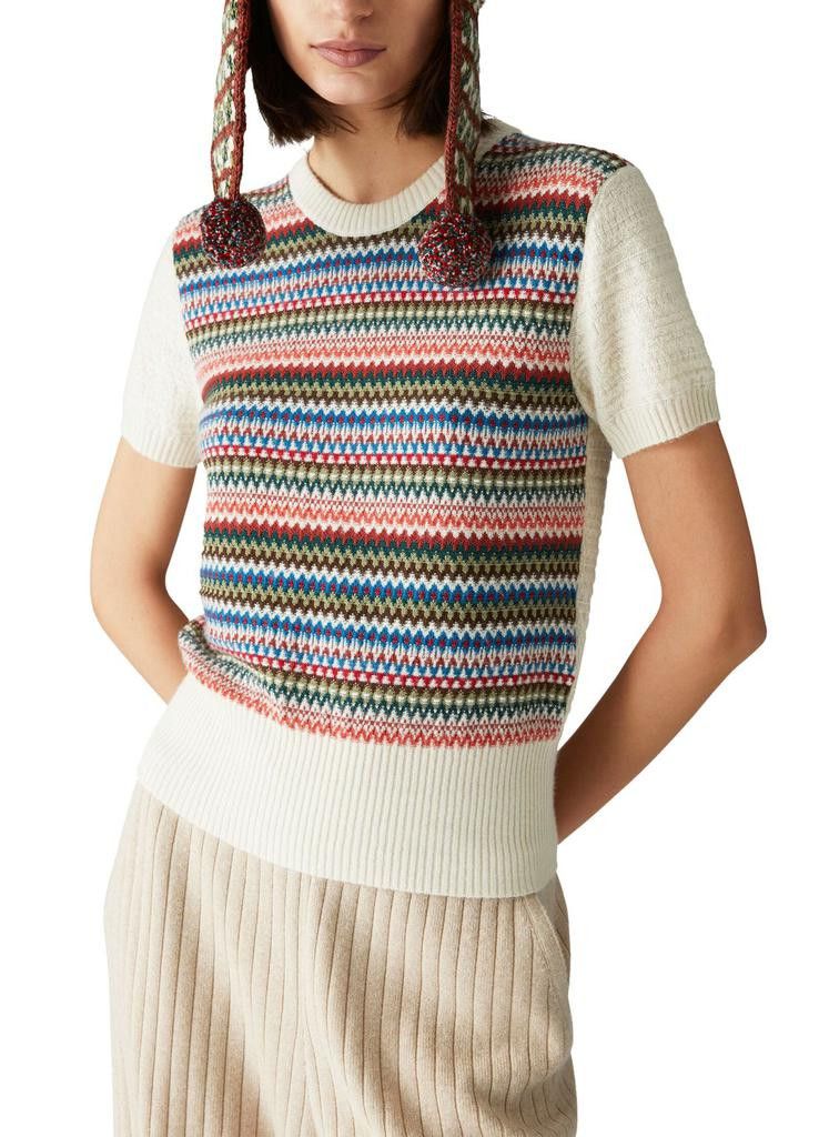 Loro Piana o1w1db10724 Trujillo Crew Neck Sweater in Multicolor Size L / US 10 / IT 46 - 4 Thumbnail