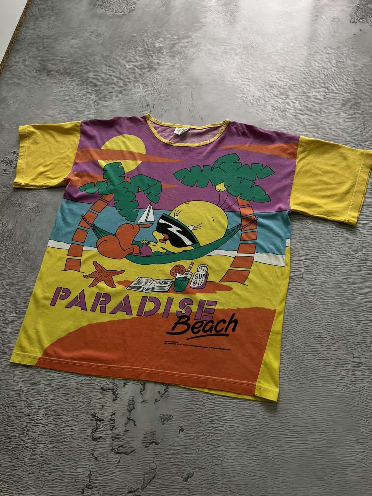 Warner Bros 1991 Paradise Beach Warner Bros Vintage Looney Tunes Tee Size US L / EU 52-54 / 3 - 2 Thumbnail