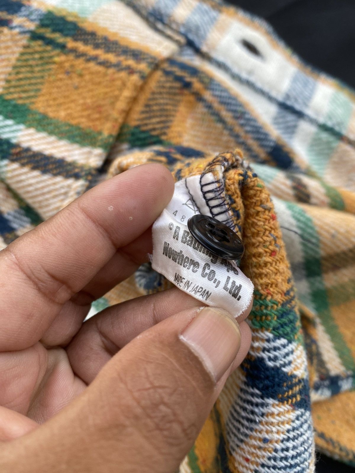 Bape × Vintage Rare Vintage BAPE Checkered Flannel Buttons Shirt Size US M / EU 48-50 / 2 - 21 Thumbnail