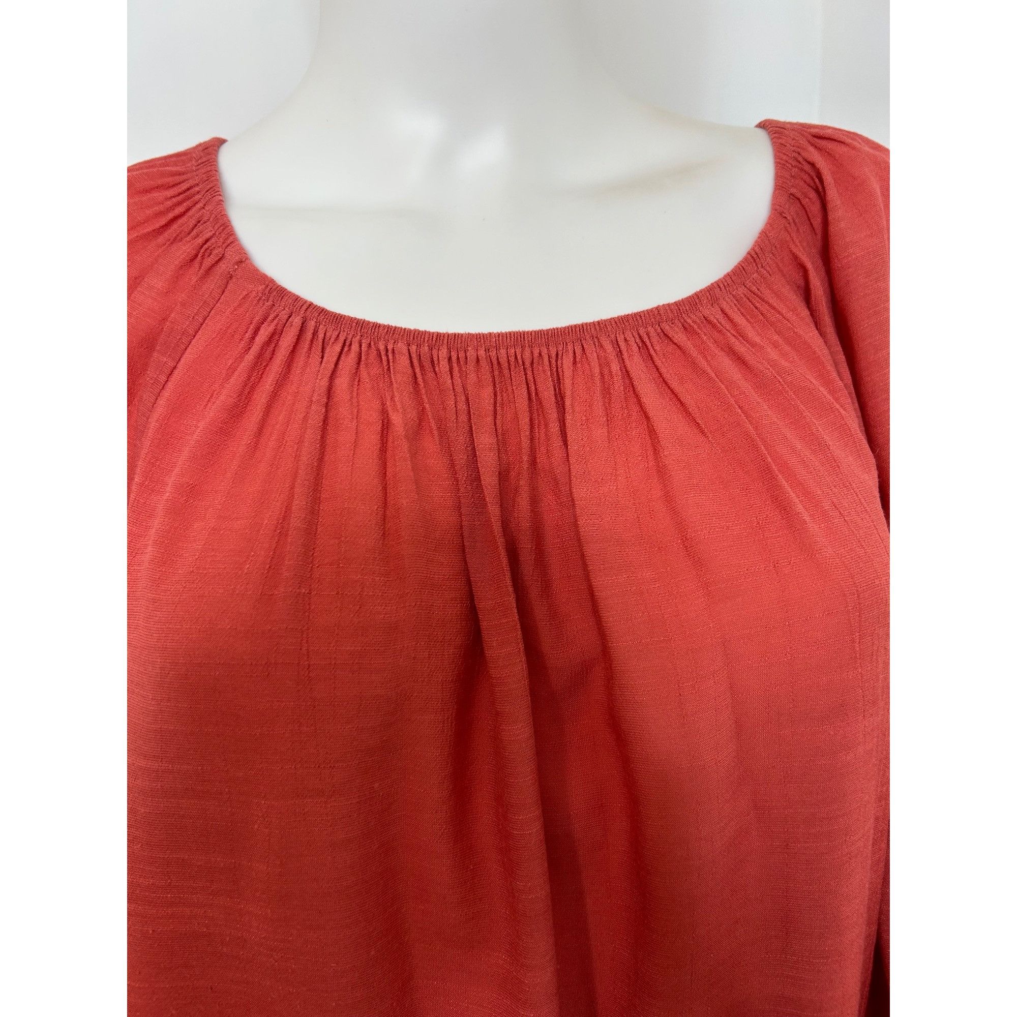 Other Westport Women’s Top Coral 1X Peasant Blouse Lace Trim Boho Size XL / US 12-14 / IT 48-50 - 11 Thumbnail