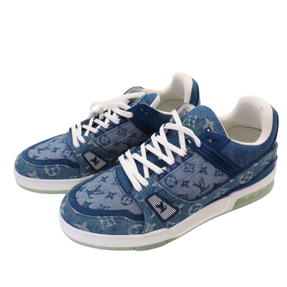 Louis Vuitton Louis Vuitton Louis Vuitton Monogram Trainer Line Sneakers Blue Denim Sneakers Canvas Shoes トレイナー・ライン DUTY FREE for USA Size ONE SIZE - 1 Thumbnail
