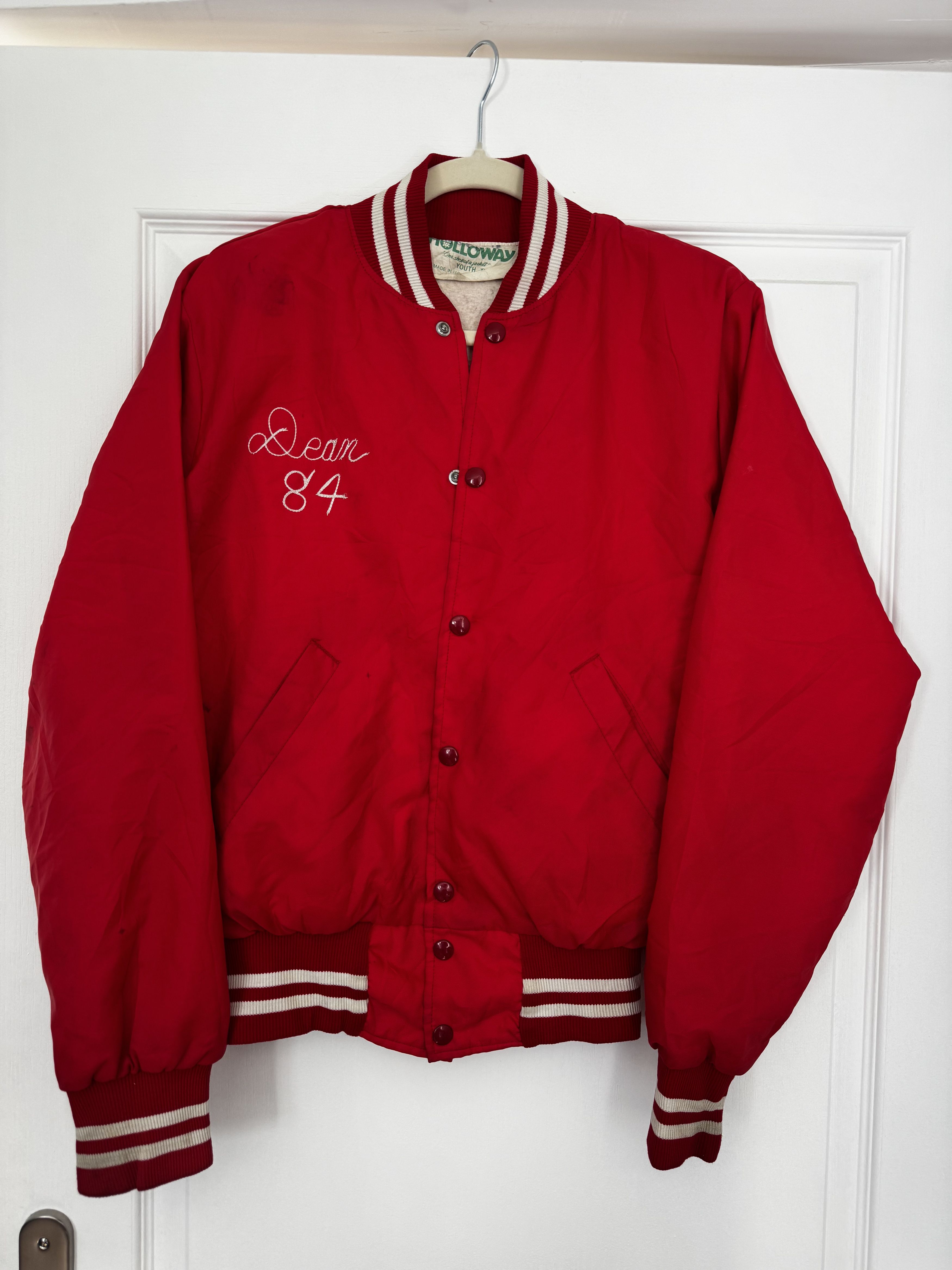 Holloway Vintage varsity jacket "Monroe" red/white 1984 Size US S / EU 44-46 / 1 - 6 Thumbnail