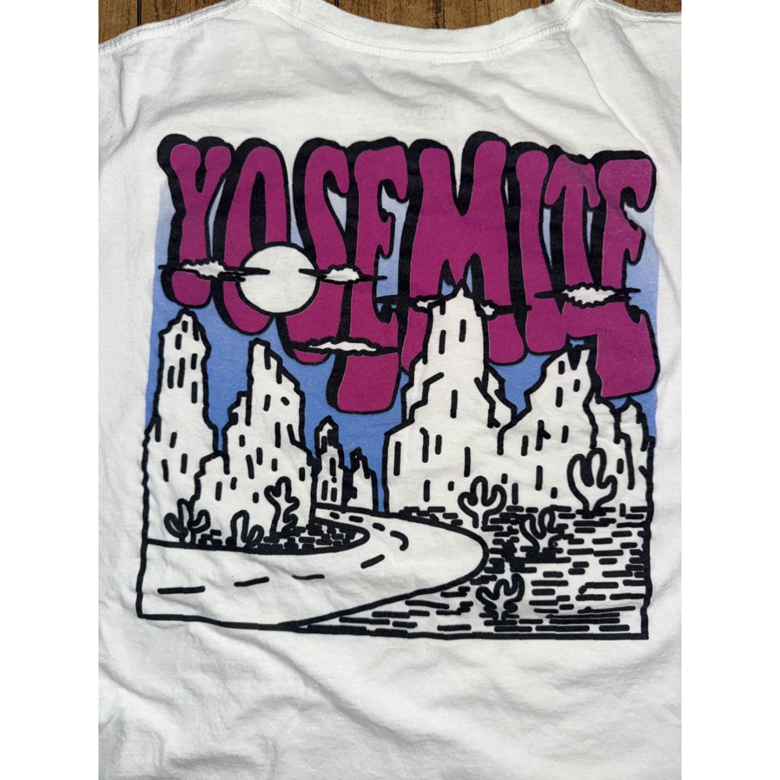 MOTHER National Call Your Mother Yosemite Graphic T-Shirt XL White Men's Regular Fit Short Sleeve Graphic Print Nature Park Tee Size US XL / EU 56 / 4 - 2 Thumbnail