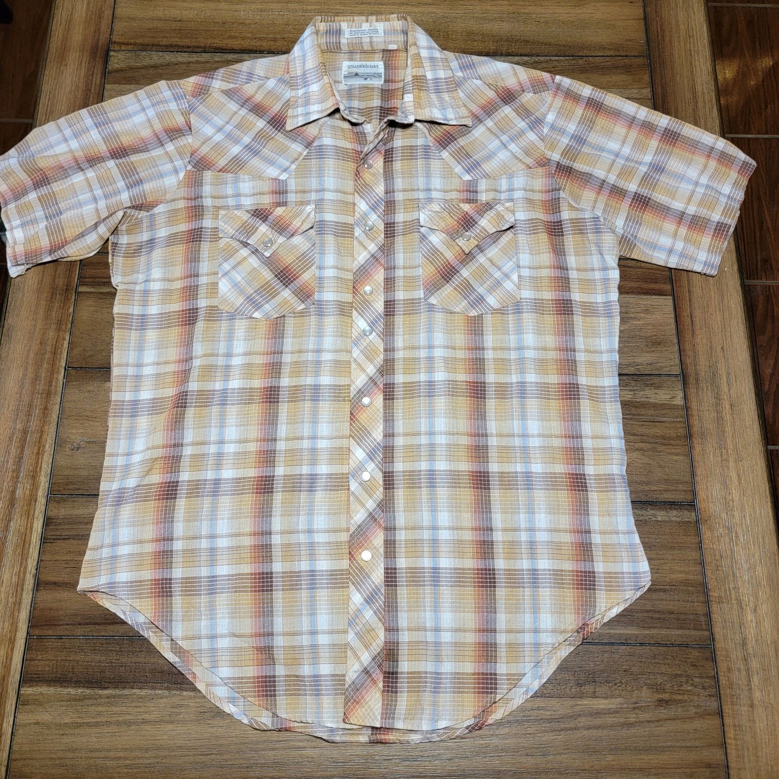 Other VINTAGE Plainsman Classic Western Shirt Pearl Snap -16 1/2 Size US XL / EU 56 / 4 - 1 Thumbnail