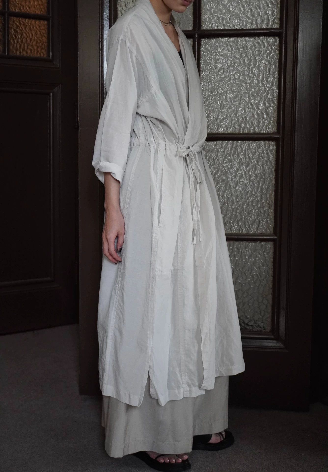 Issey Miyake Issey Miyake 2002 Belted Sheer Gray Linen Jacket Size M / US 6-8 / IT 42-44 - 6 Thumbnail