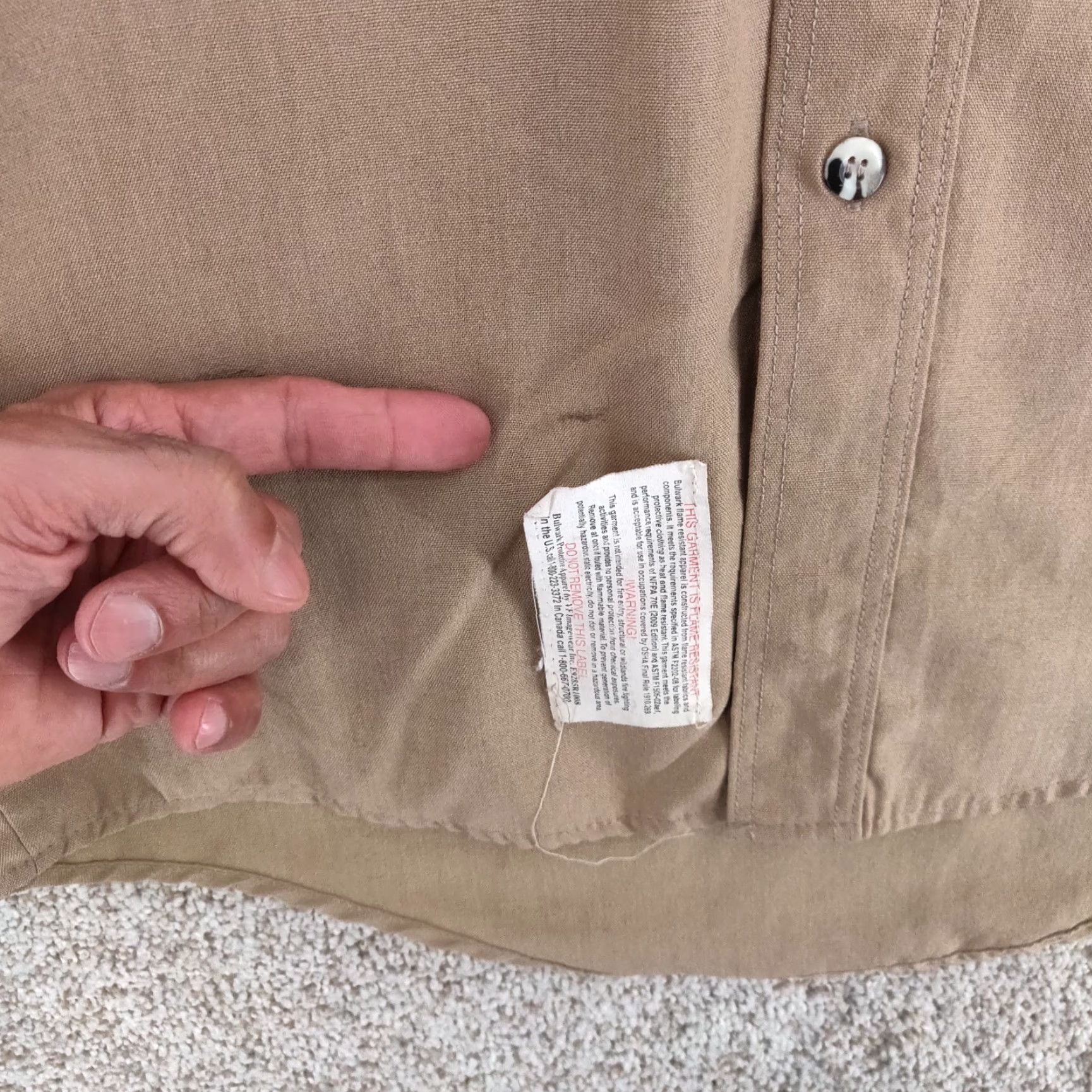 Vintage VINTAGE Bulwark FR Shirt Mens 36 Long Brown Cat 2 2112 Long Sleeve Button Work Size US M / EU 48-50 / 2 - 5 Thumbnail
