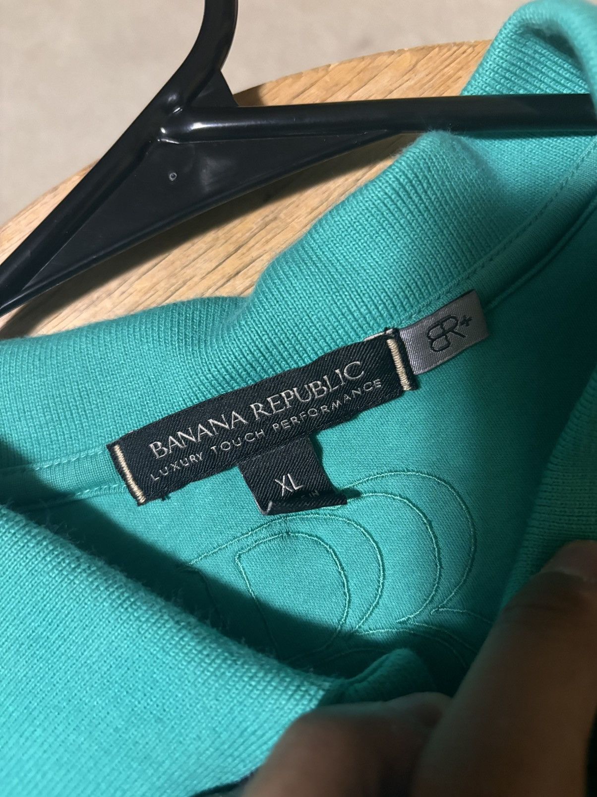Banana Republic Banana Republic Mens Luxury Touch Cotton Polo Teal XL Size US XL / EU 56 / 4 - 2 Thumbnail