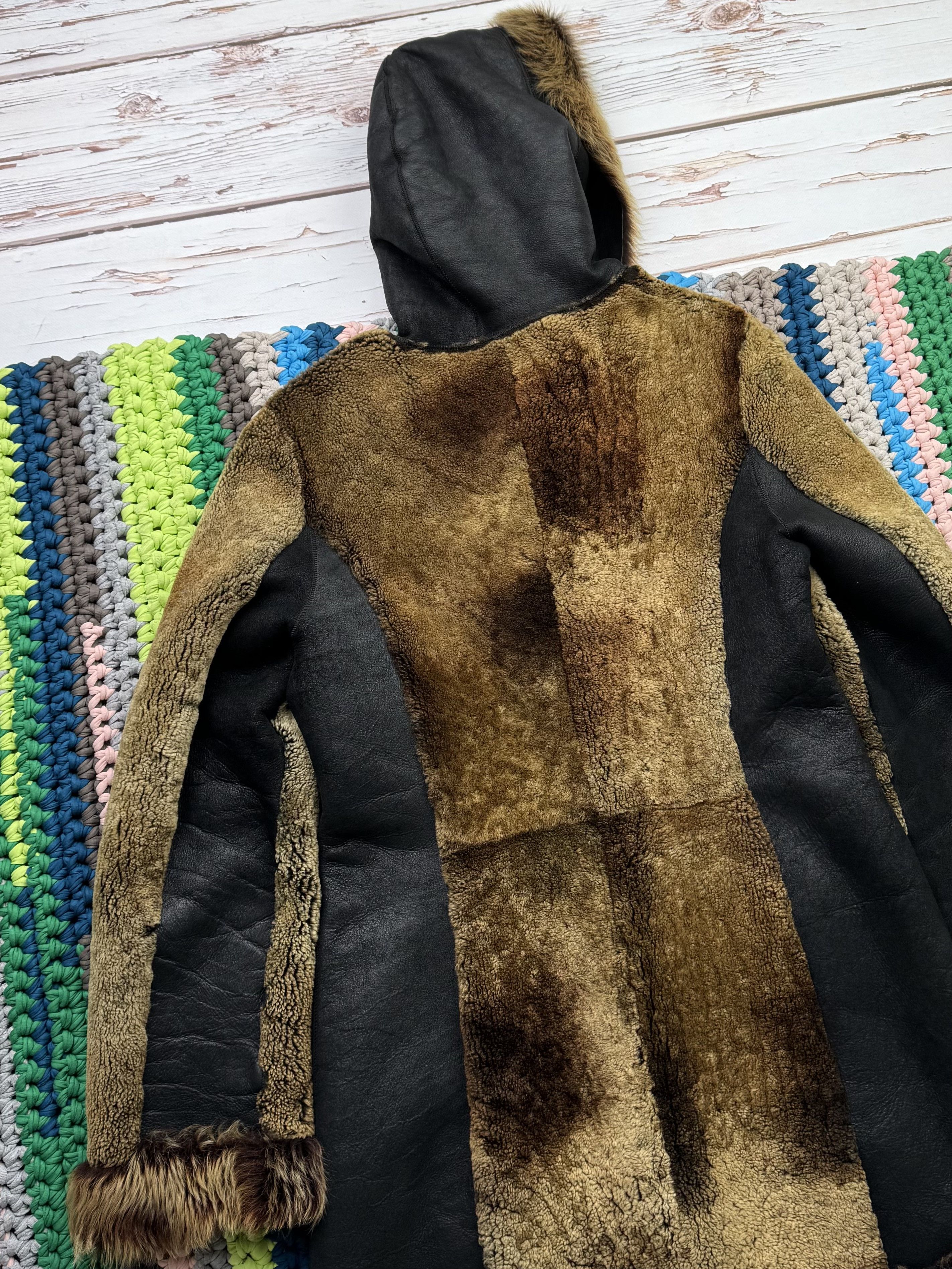 Japanese Brand Vintage Real Sheepskin Hooded Coat (ET1) Size L / US 10 / IT 46 - 10 Thumbnail