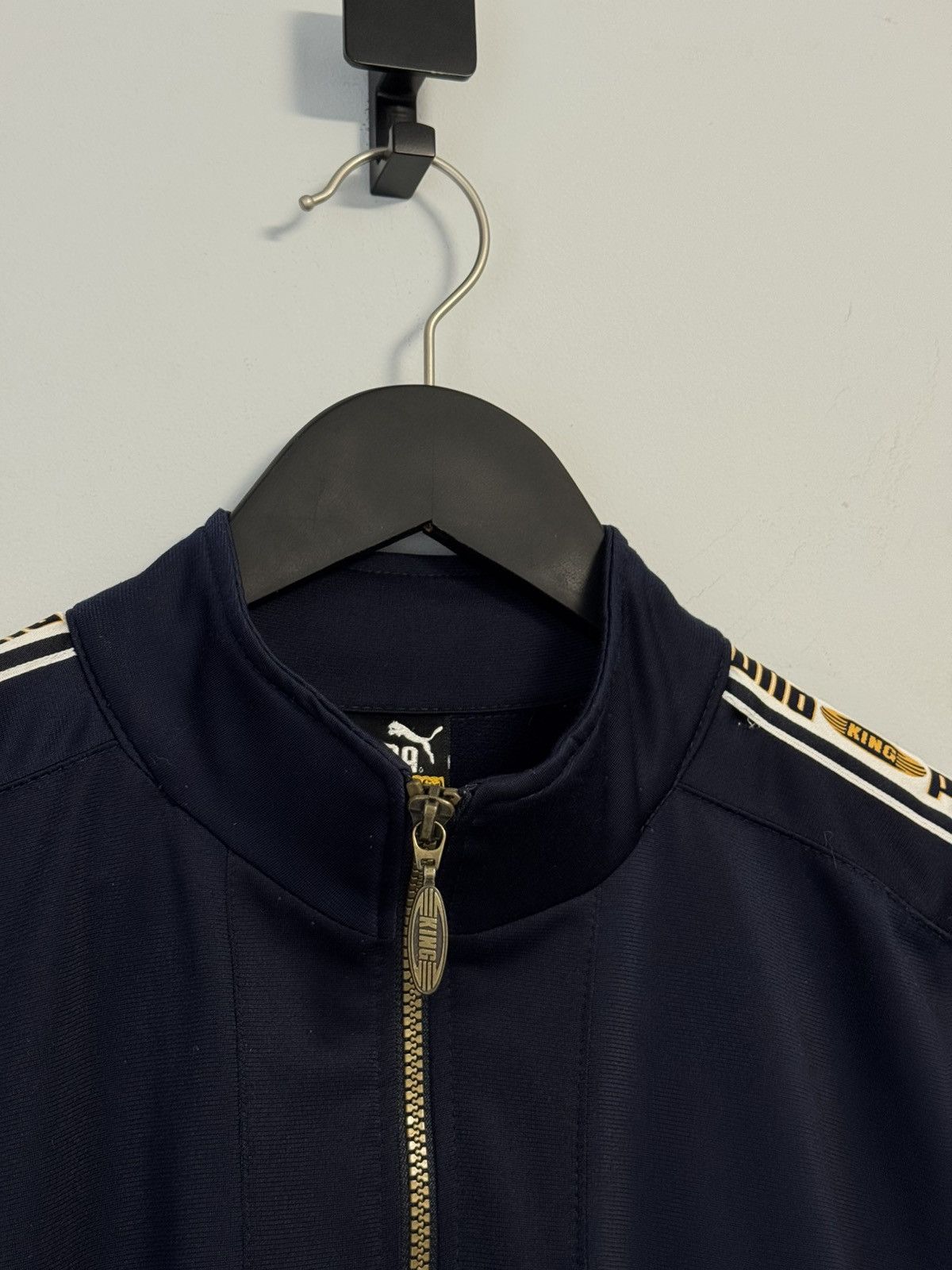 Puma Vintage Puma King Track Jacket Navy Blue Tape Logo Size US XL / EU 56 / 4 - 9 Thumbnail