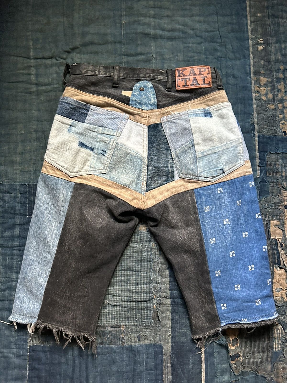 Kapital × Kapital Kountry Kapital Kountry Denim Thunderbird short pants Size US 32 / EU 48 - 1 Thumbnail