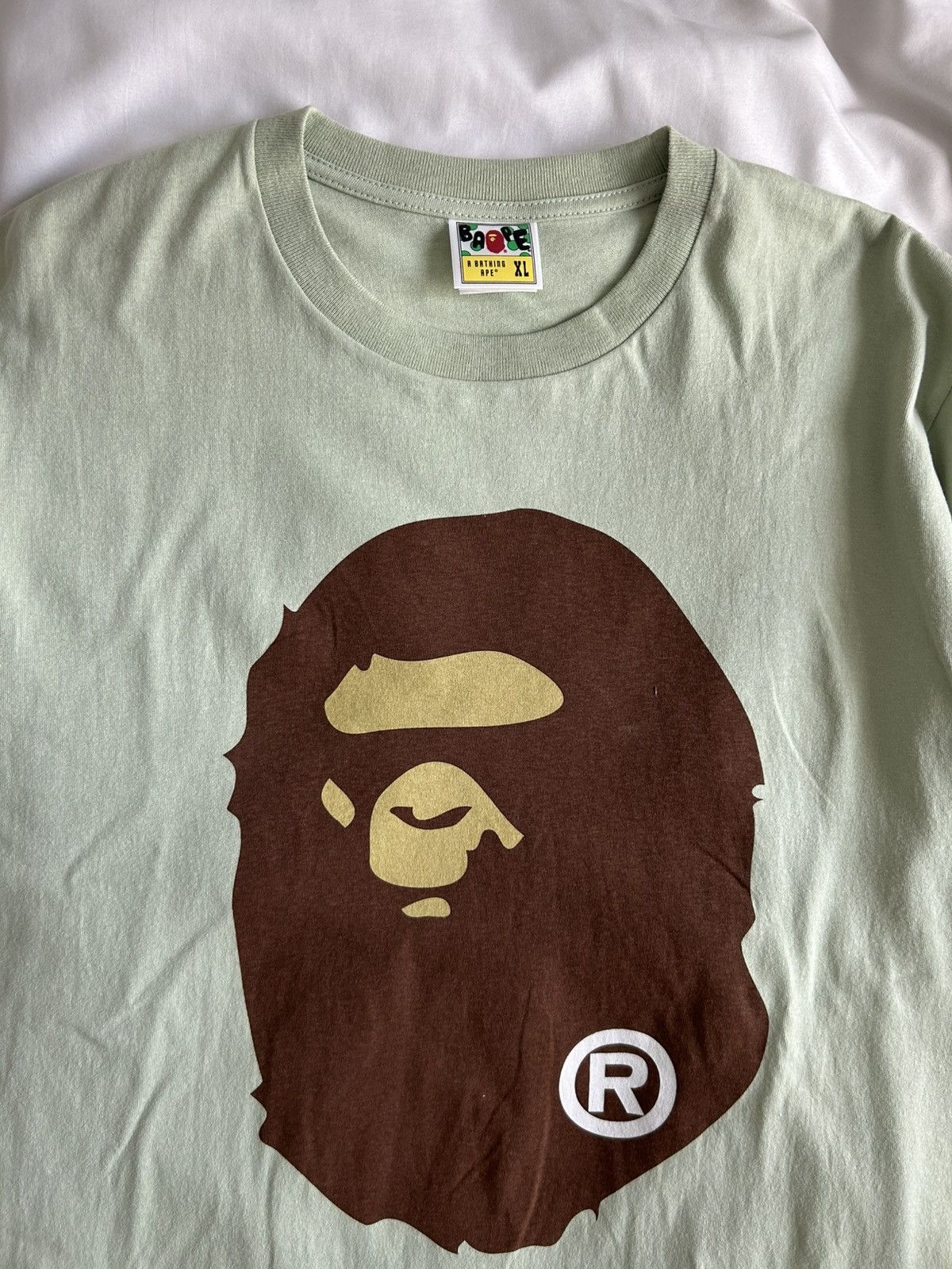 Bape Bape Big Ape Head Tee Green Single Stitch Japan Size US XL / EU 56 / 4 - 2 Thumbnail