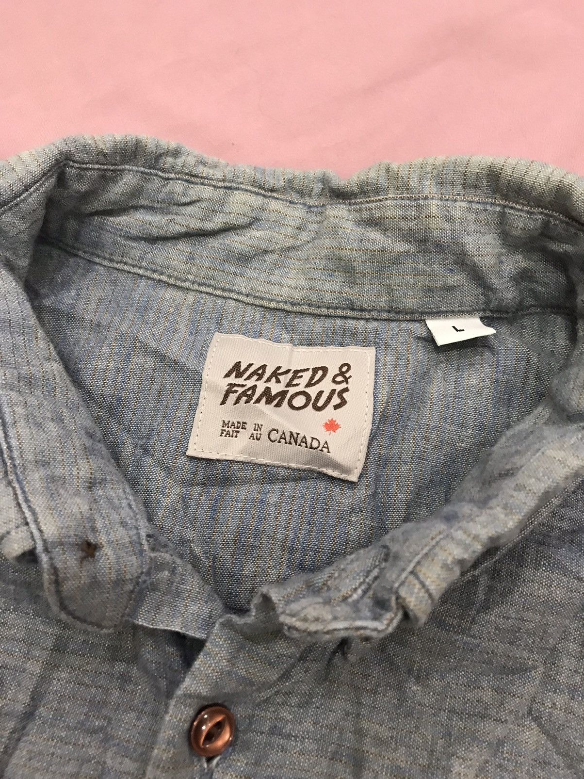 Naked & Famous JAPANESE SELVEDGE NAKED&FAMOUS COTTON BUTTON UP Size US L / EU 52-54 / 3 - 7 Thumbnail
