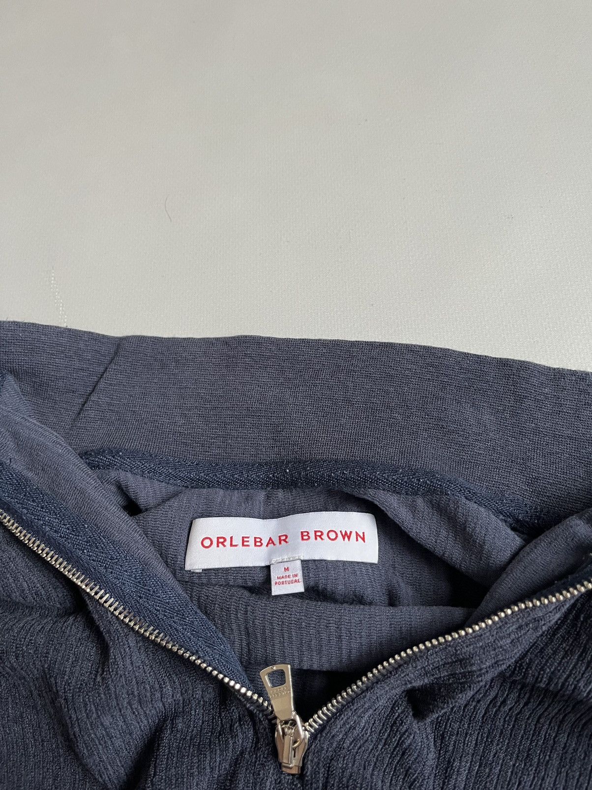 Designer × Orlebar Brown Orlebar Brown Men Blue Teddy Texture Zip Sweatshirt Size US M / EU 48-50 / 2 - 3 Thumbnail