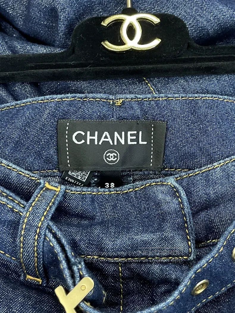 Chanel Chanel Blue wide-leg jeans Size 25" / US 0 / IT 36 - 4 Thumbnail