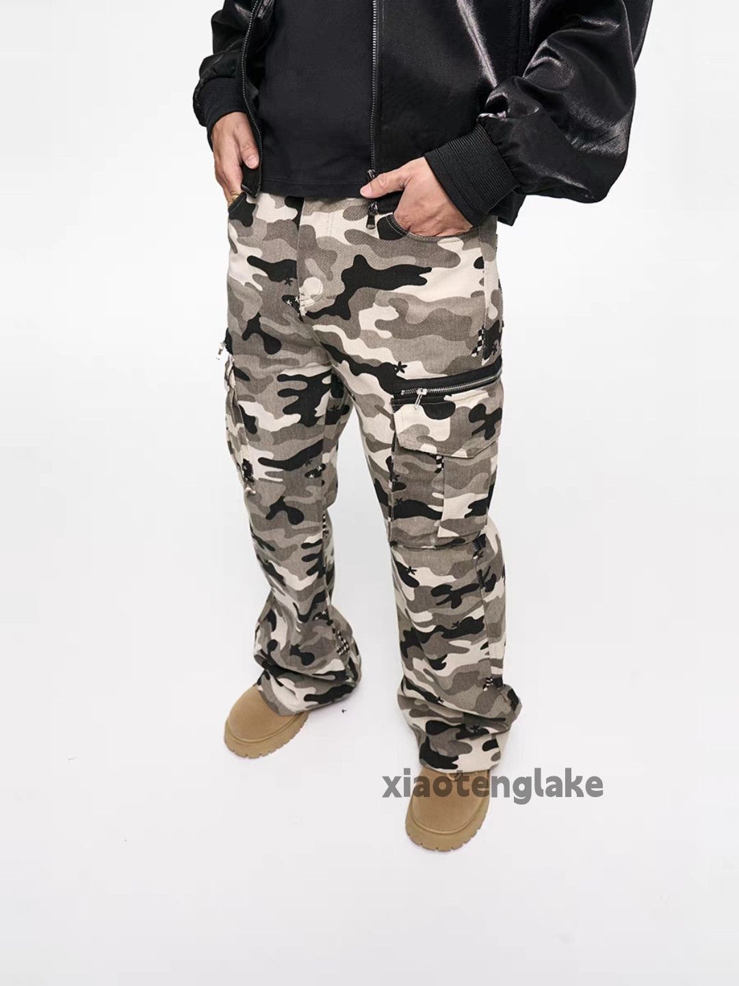 Designer × Japanese Brand × Vintage Unisex full pattern camo hiphop yuppie bootcut pants Size US 32 / EU 48 - 6 Thumbnail