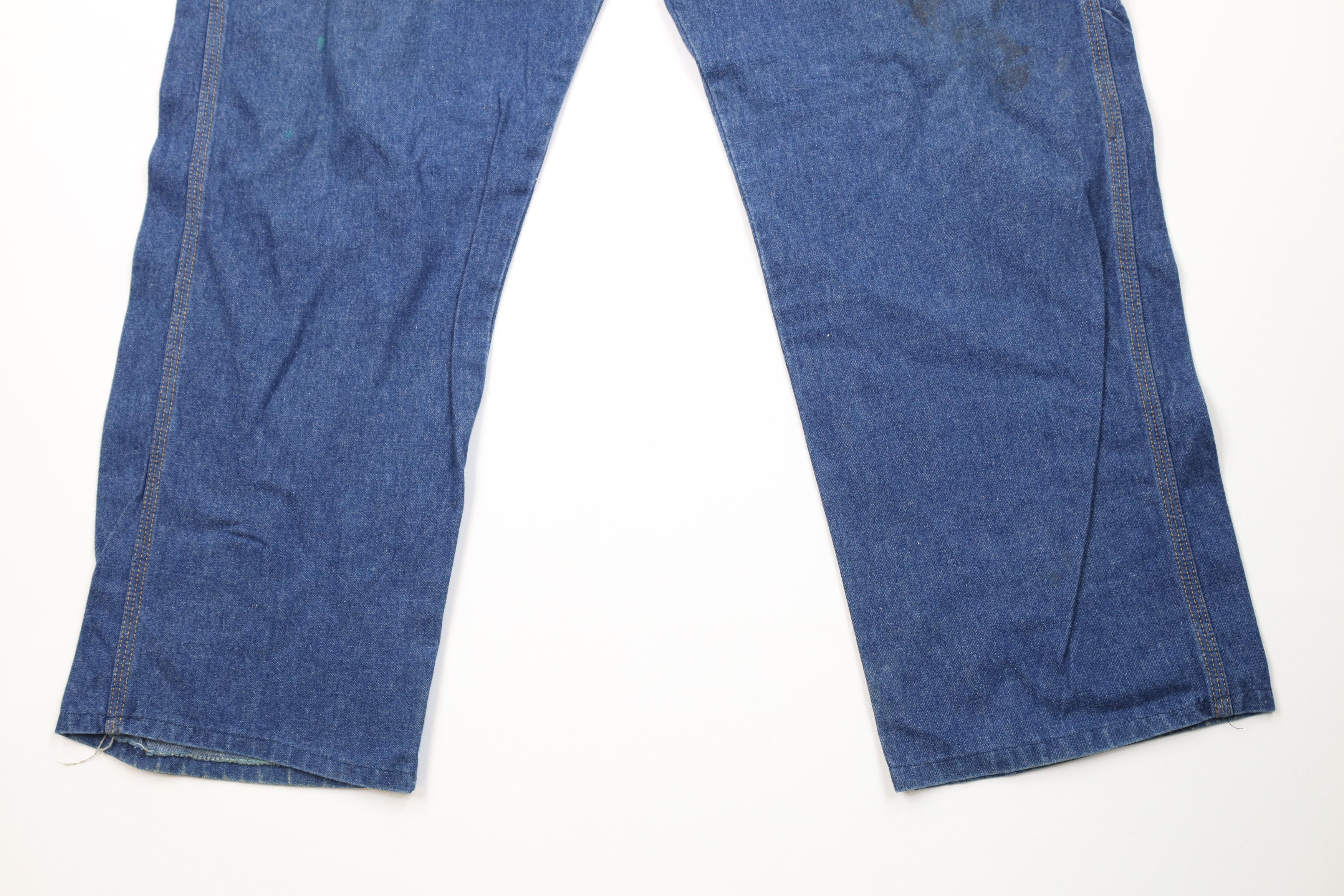 Vintage Vintage 90s Streetwear Workwear Wide Leg Dungaree Jeans USA Size US 38 / EU 54 - 4 Thumbnail