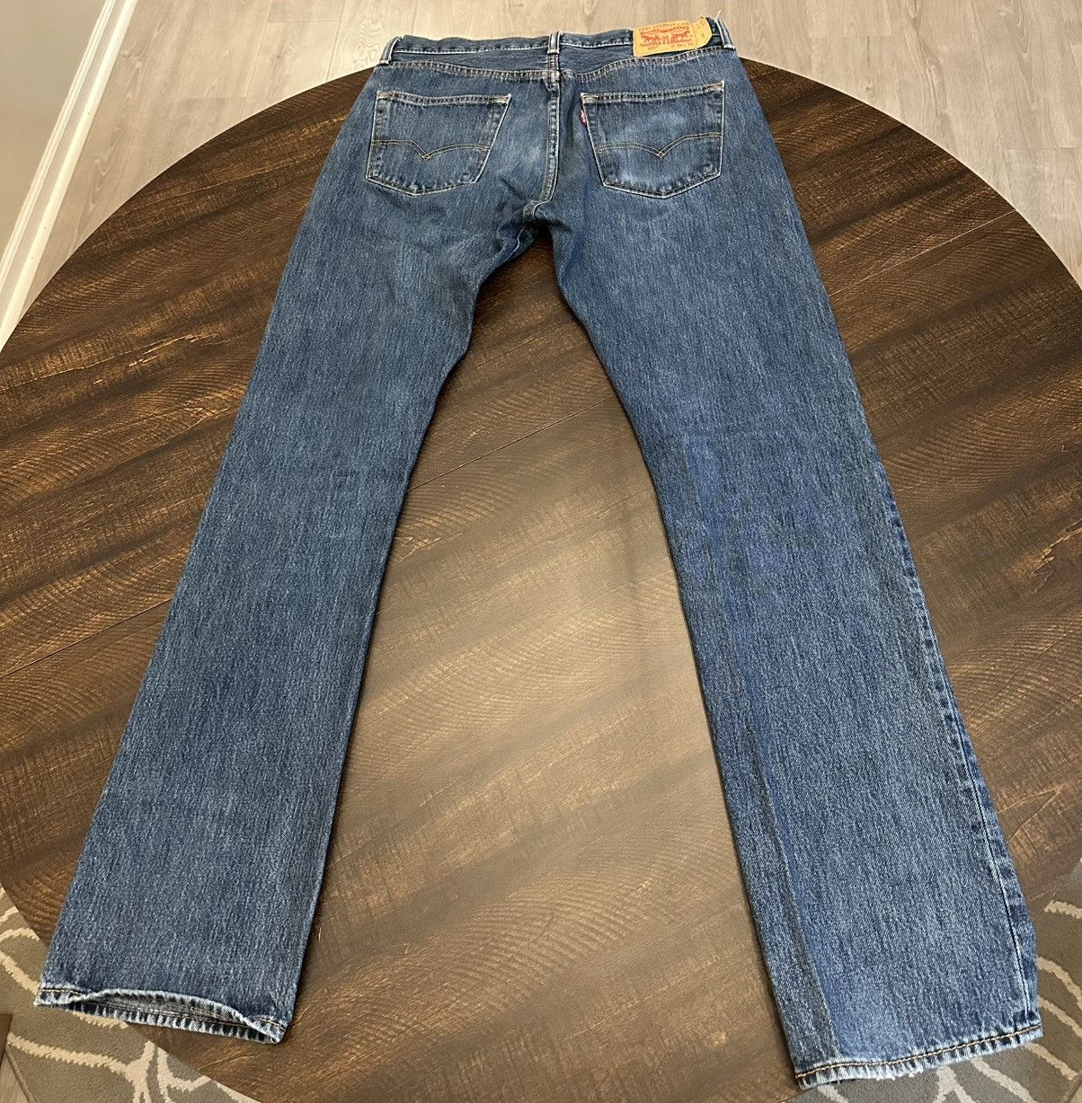 Levi's Levis 501 Jeans Mens 34x33.5 Straight Leg Button Fly Denim Size US 34 / EU 50 - 8 Thumbnail