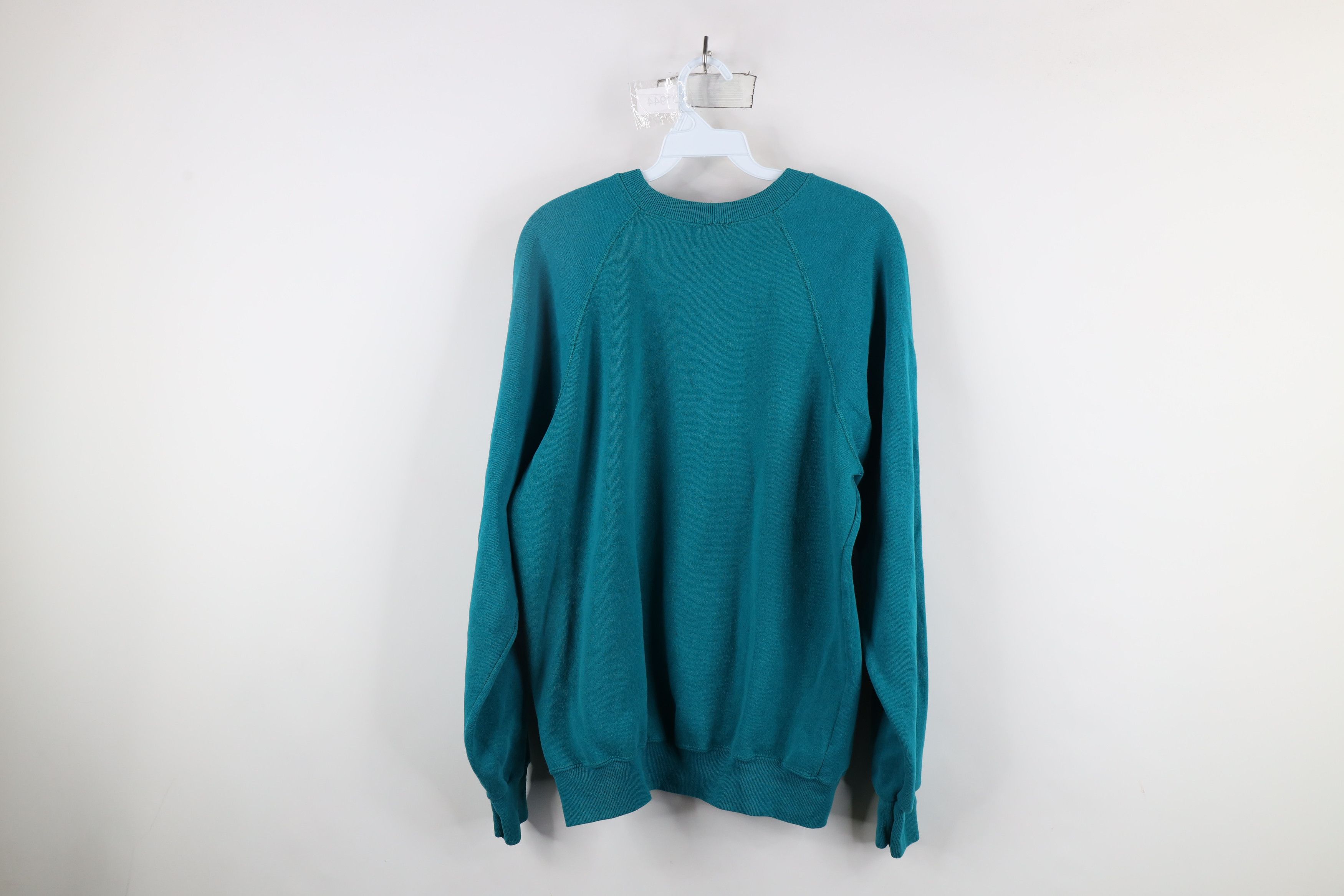 Vintage Vintage 80s 90s Streetwear Raglan Sweatshirt Teal USAVi Size US XL / EU 56 / 4 - 7 Thumbnail