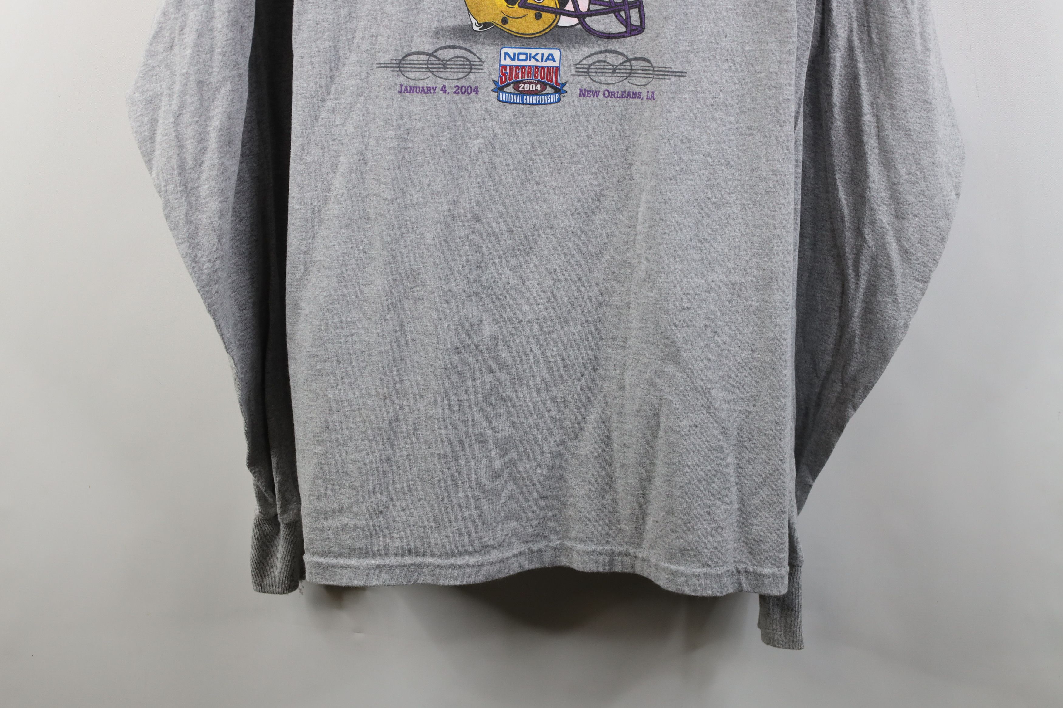 Vintage Vintage Y2K Champs LSU Football Long Sleeve T-Shirt Gray Size US XXL / EU 58 / 5 - 3 Thumbnail