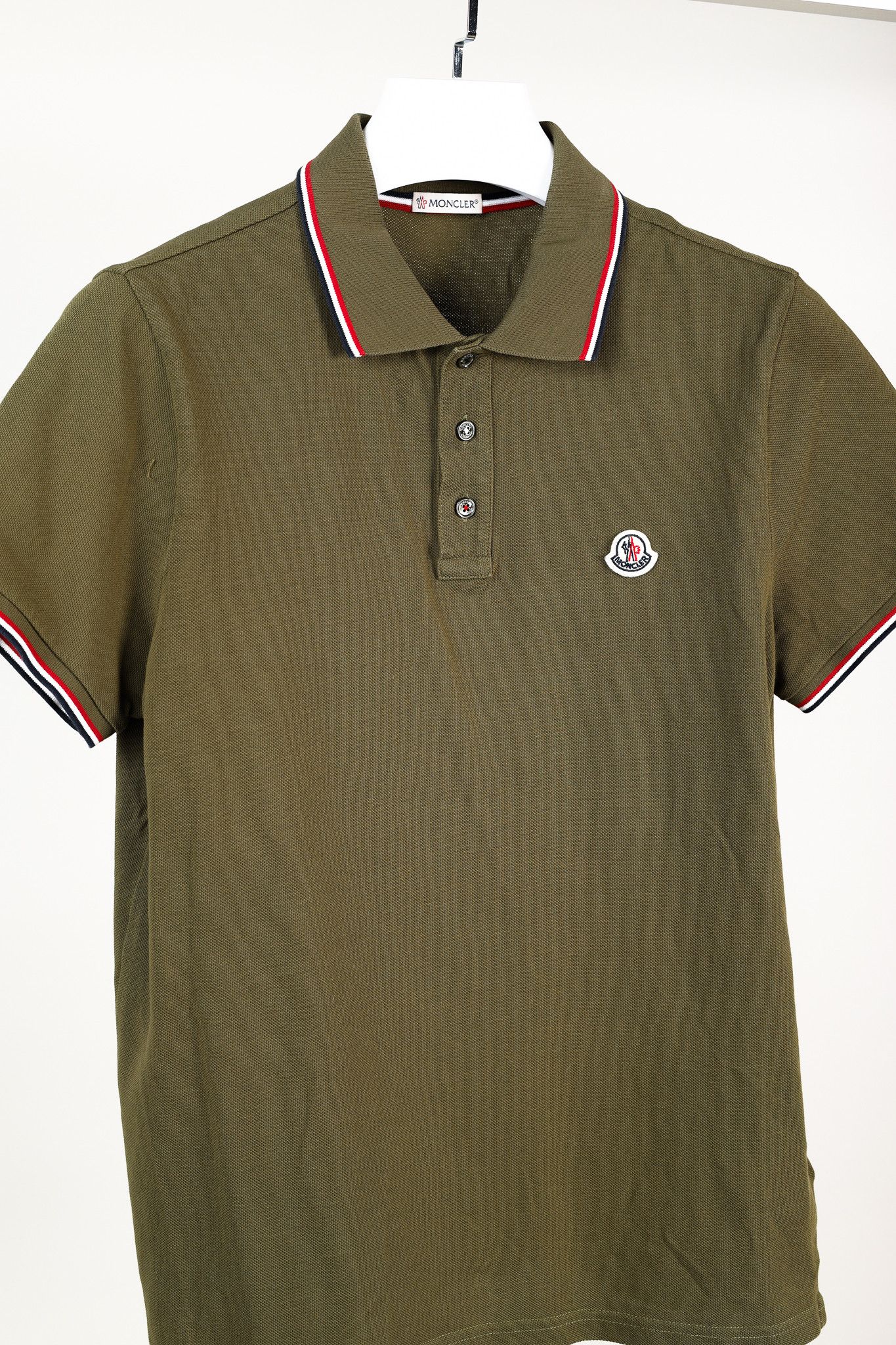 Moncler Moncler Maglia Polo Manica Corta Trimmed Cotton Polo Shirt Size US M / EU 48-50 / 2 - 3 Thumbnail