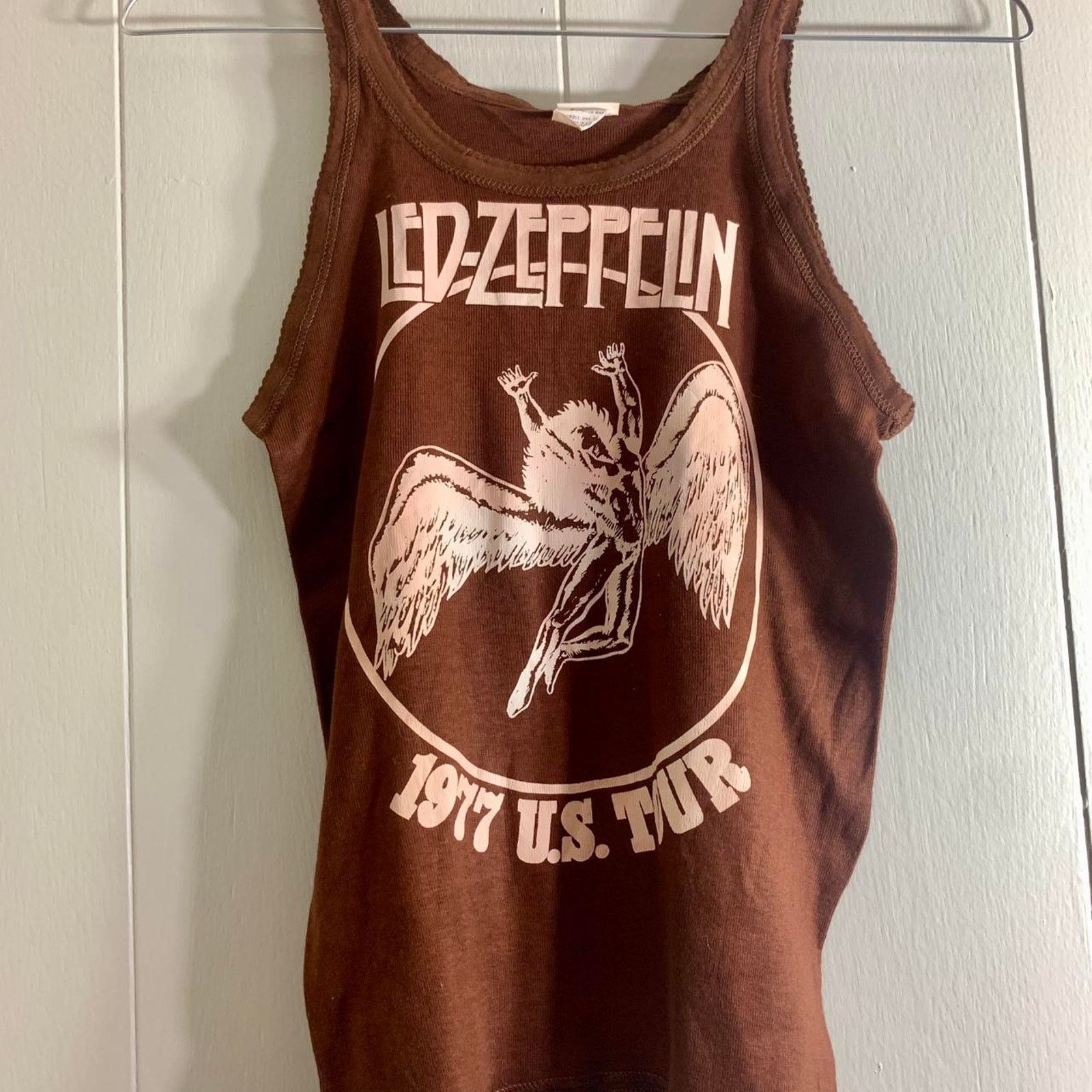 Vintage 1977 LED ZEPPELIN US Tour tank top sleeveless tee shirt 14 L Size XL / US 12-14 / IT 48-50 - 1 Thumbnail