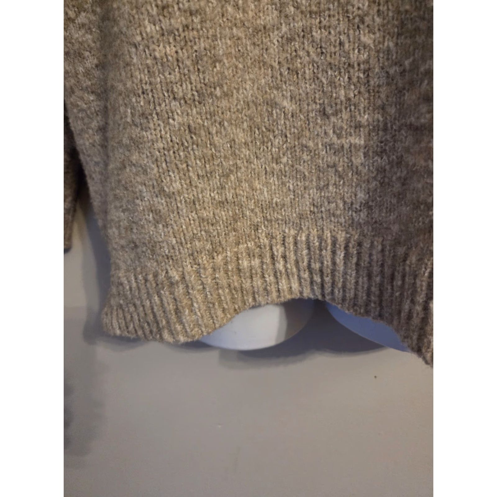 Vintage Pink Clover Gray Soft Cozy Ribbed Knit Hem Sweater Womens XL Redefined as: No, keep exact. Size XL / US 12-14 / IT 48-50 - 4 Thumbnail
