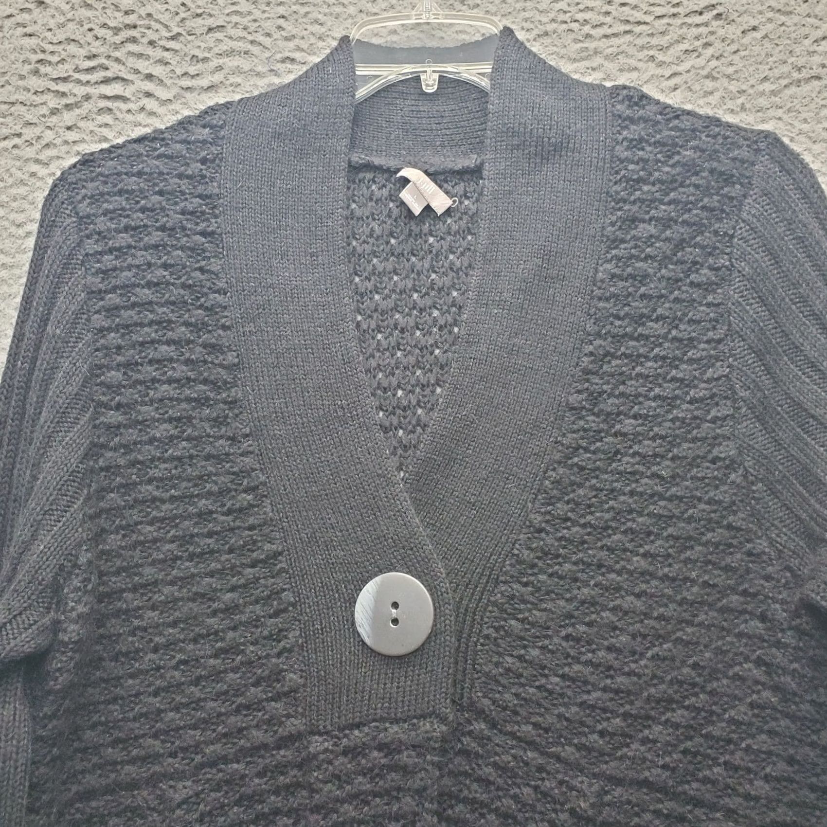 J. Jill J. Jill Sweater Womens L Black Cardigan Women Chunky Knit Shawl Neck One Button Front Size L / US 10 / IT 46 - 7 Thumbnail