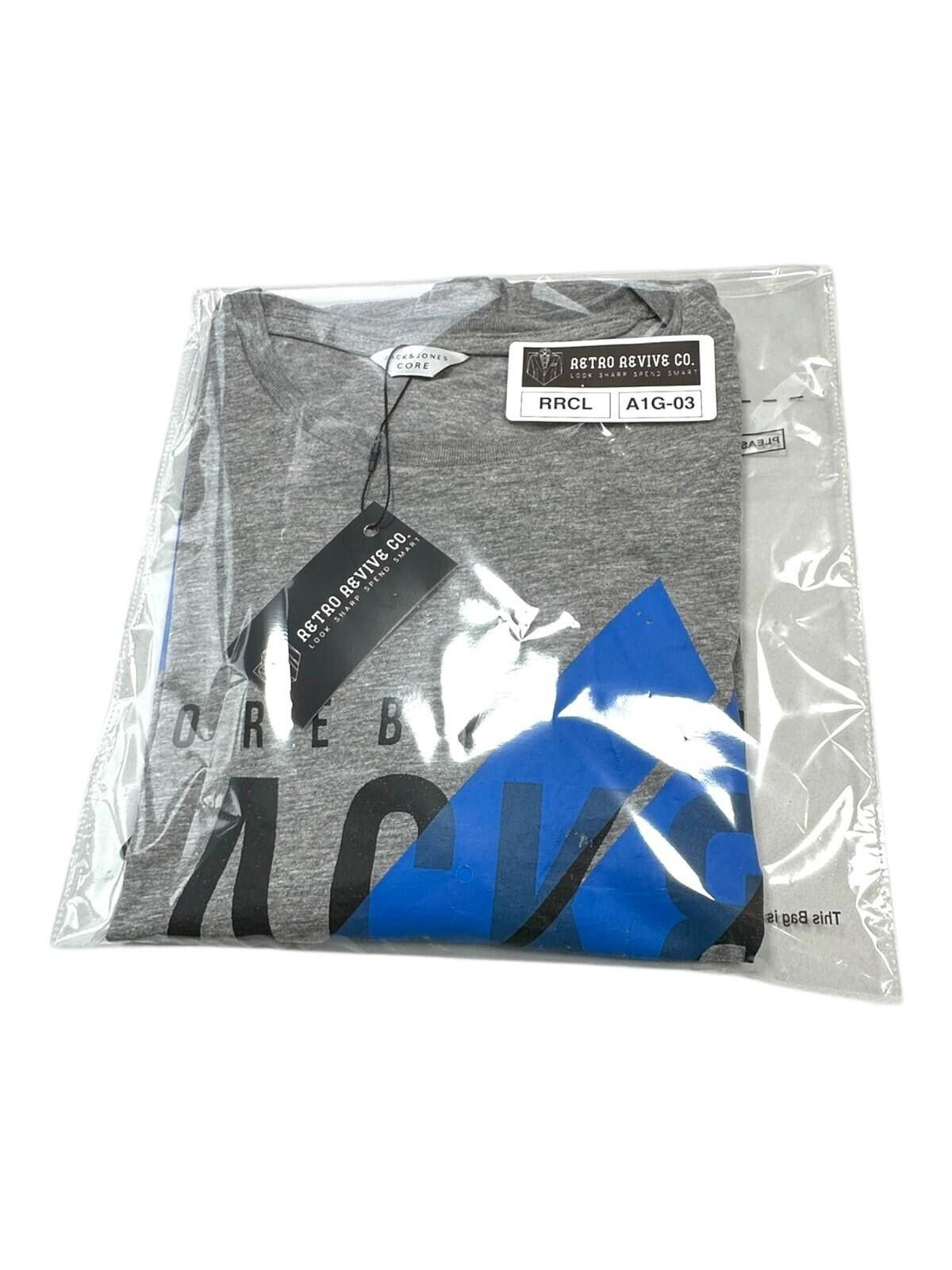 Jack & Jones Jack & Jones T-Shirt Men's UK Size L Grey Graphic Print Size US M / EU 48-50 / 2 - 9 Thumbnail