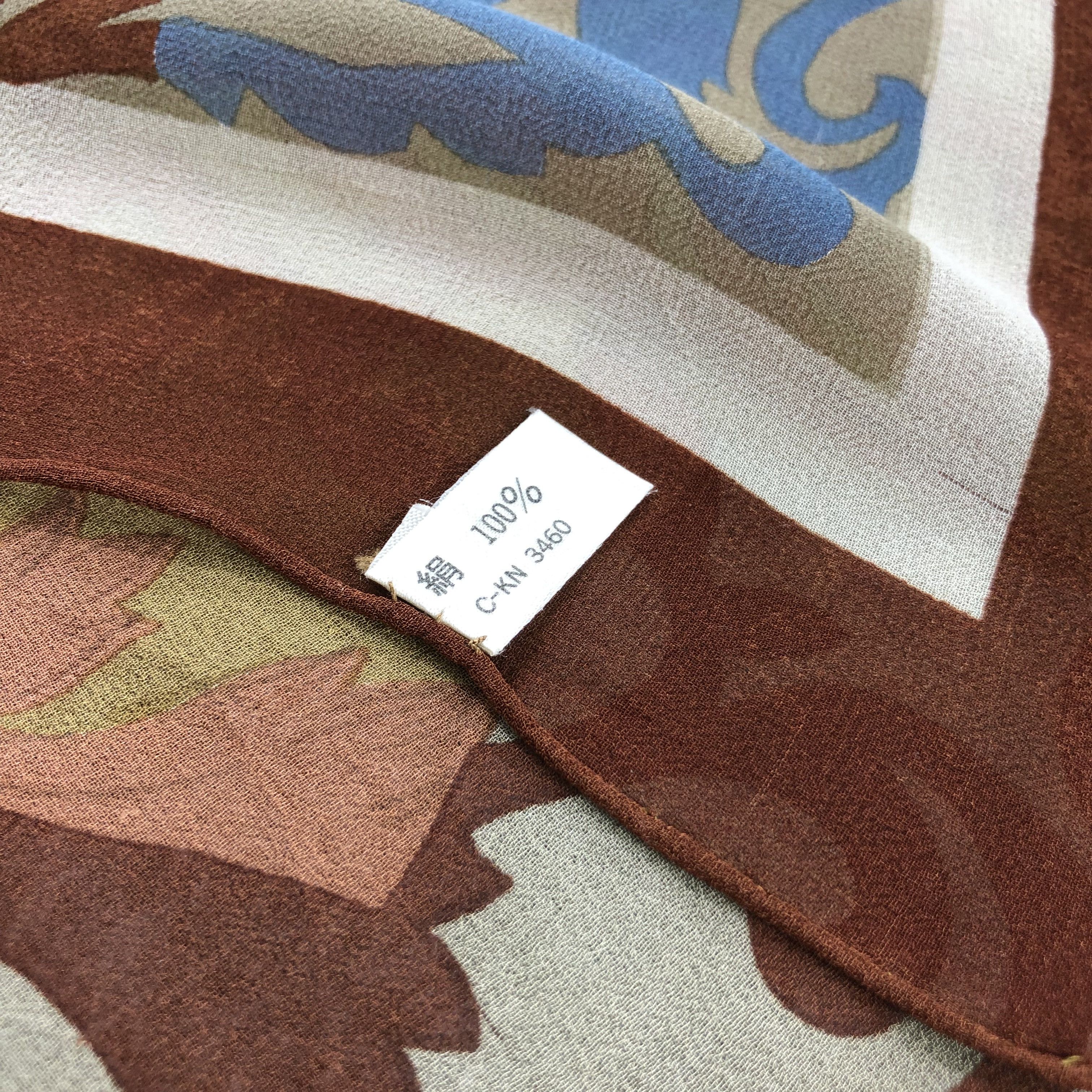 Japanese Brand Luxury Baroque Hand Rolled Silk Scarf M879 Size ONE SIZE - 6 Thumbnail
