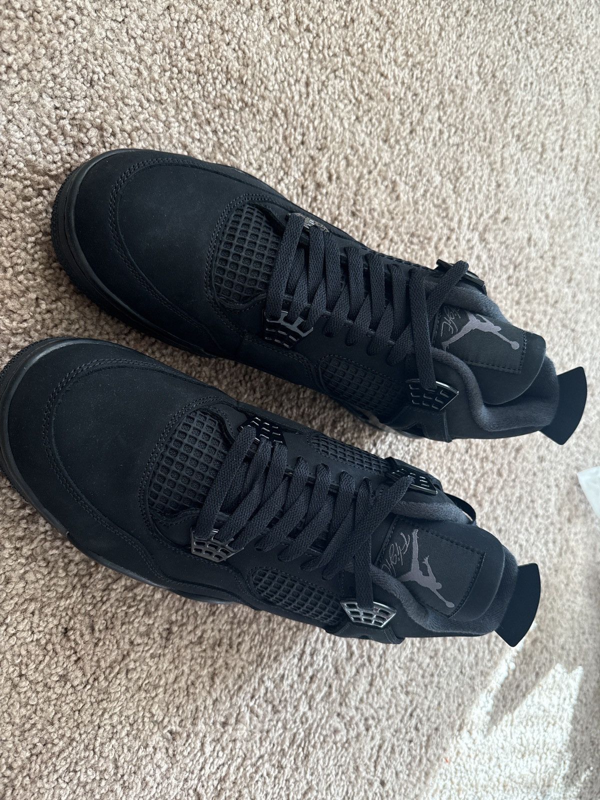 Jordan Brand Air jordan retro 4s black/blackcats Size US 12 / EU 45 - 5 Thumbnail