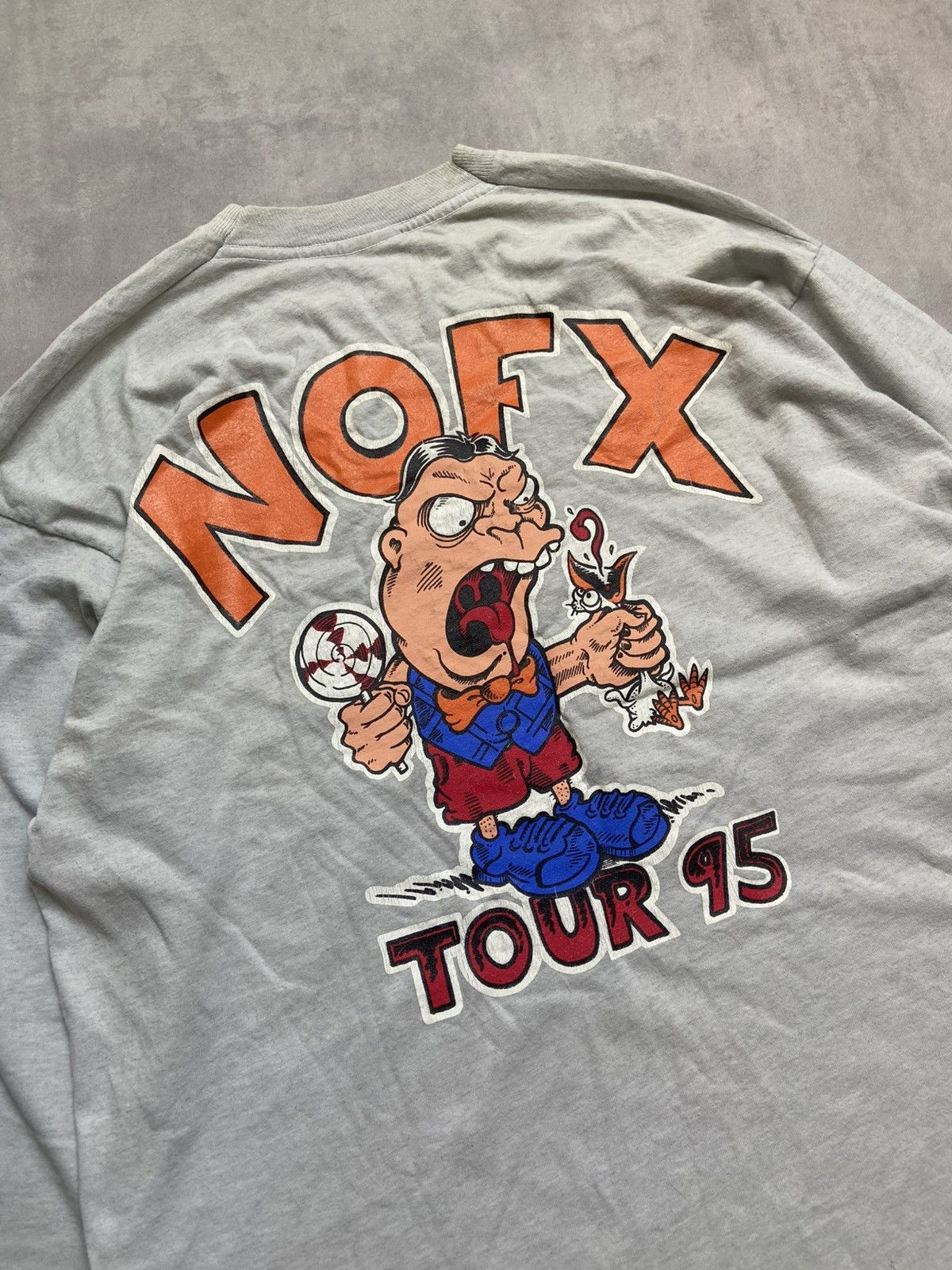 Band Tees 1995 tour nofx tee longsleeve grey screen stars Size US XL / EU 56 / 4 - 3 Thumbnail