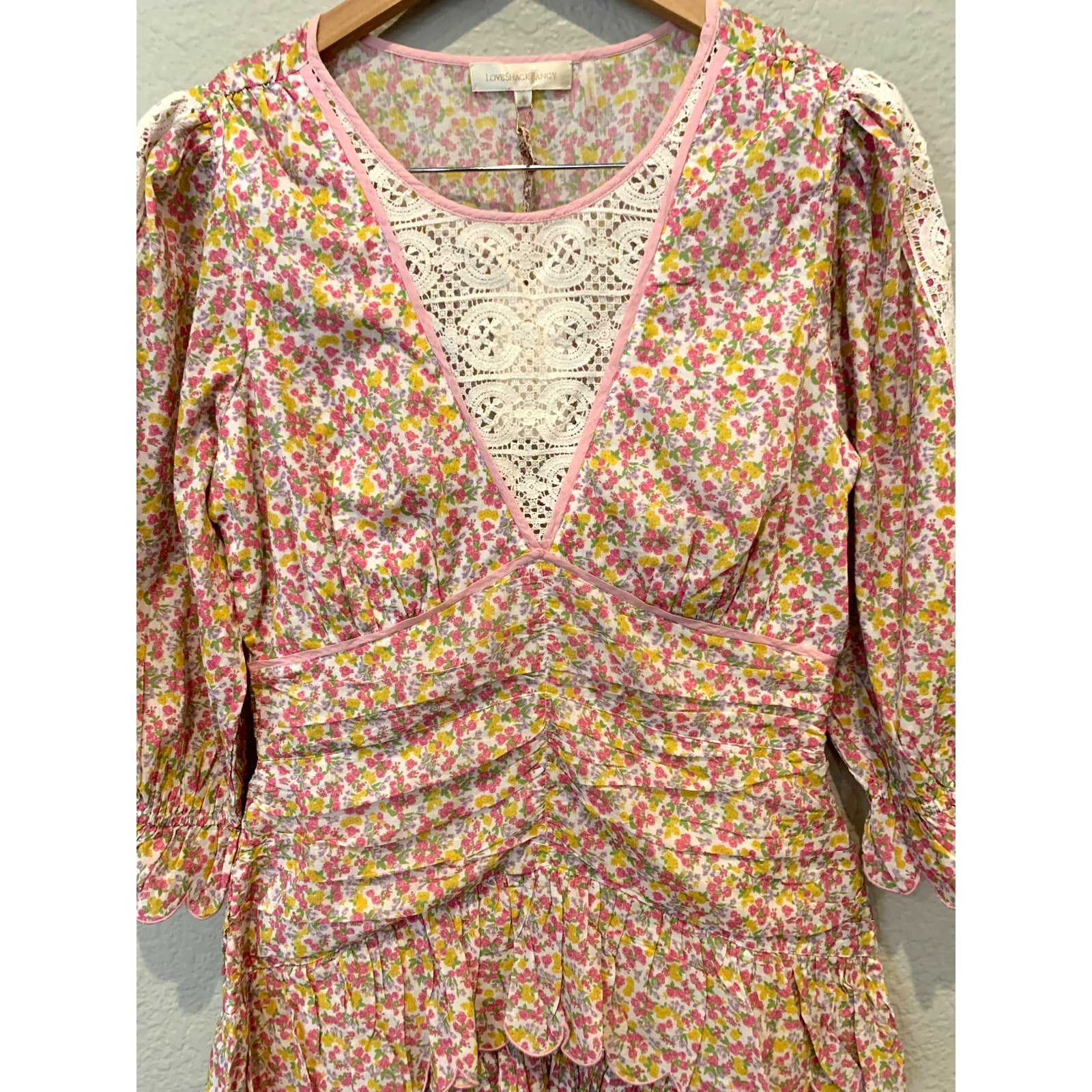LoveShackFancy LOVESHACKFANCY Marquise Cotton Mini Dress (8) NWT Size M / US 6-8 / IT 42-44 - 6 Thumbnail
