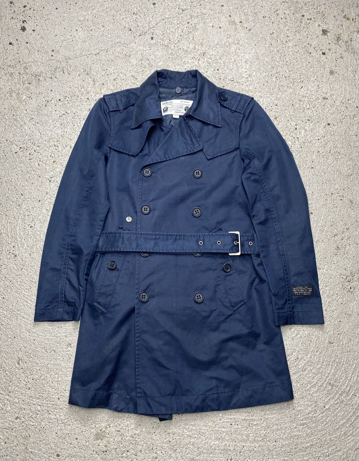 Diesel Diesel coat trench italy navy long Size S / US 4 / IT 40 - 1 Thumbnail
