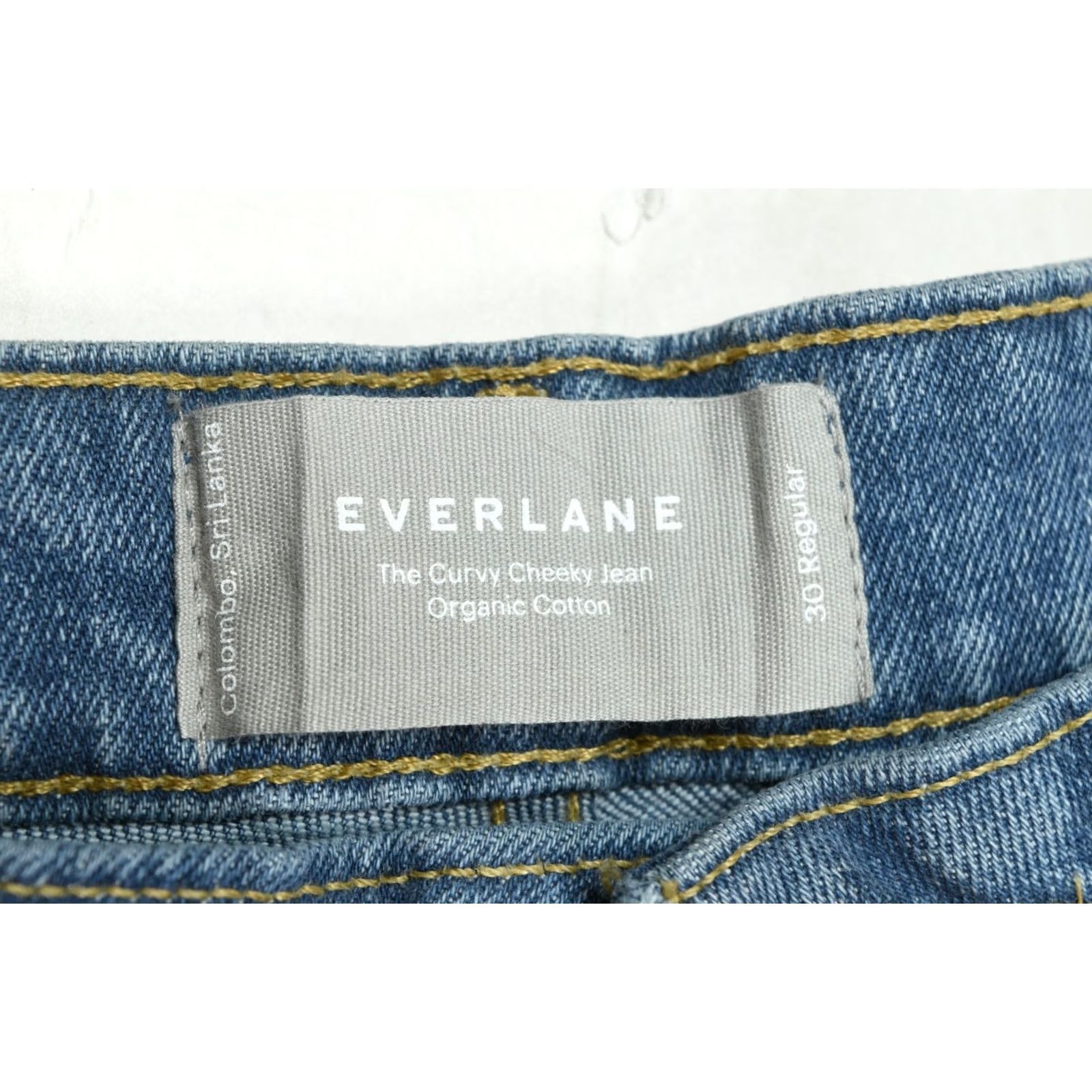 Everlane VINTAGE The Curvy Cheeky Jeans Womens 30R Blue Straight Leg High Rise Denim Size 30" / US 8 / IT 44 - 5 Thumbnail