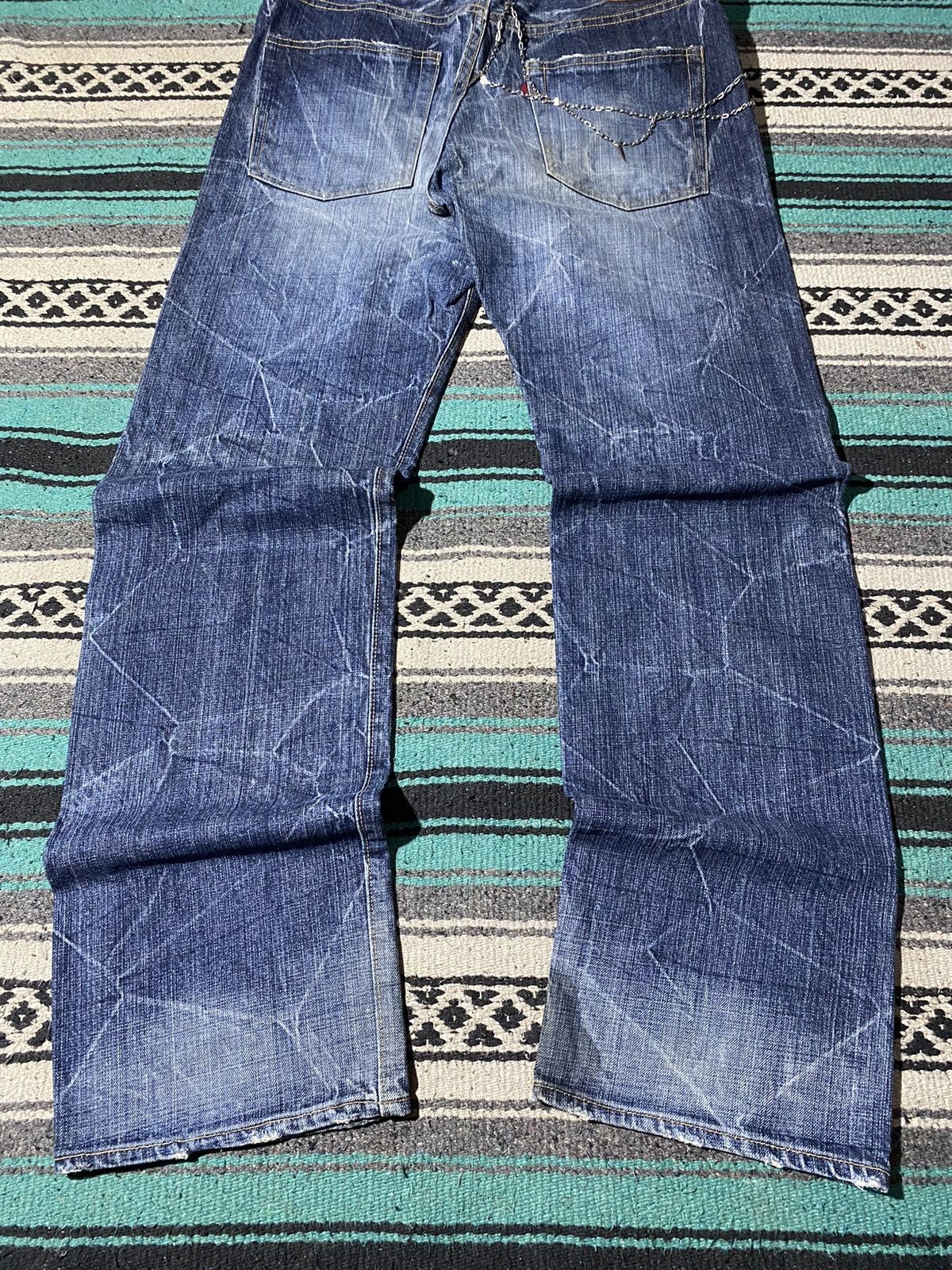 If Six Was Nine Crazy! Eternal Japan Acid Wash Denim Size US 34 / EU 50 - 7 Thumbnail