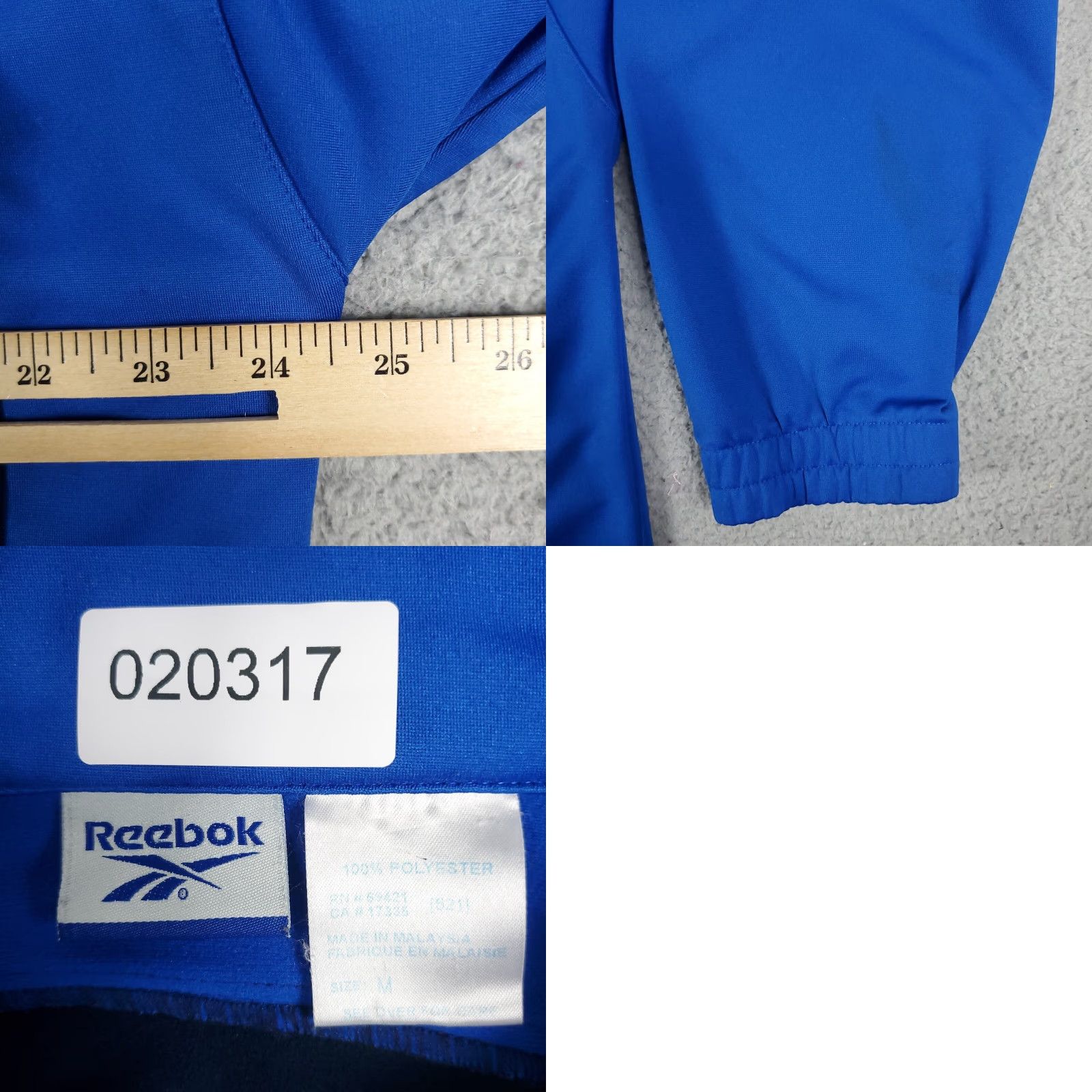 Reebok Reebok Jacket Mens Medium Blue Full Zip Up Track Coat Size US M / EU 48-50 / 2 - 8 Thumbnail