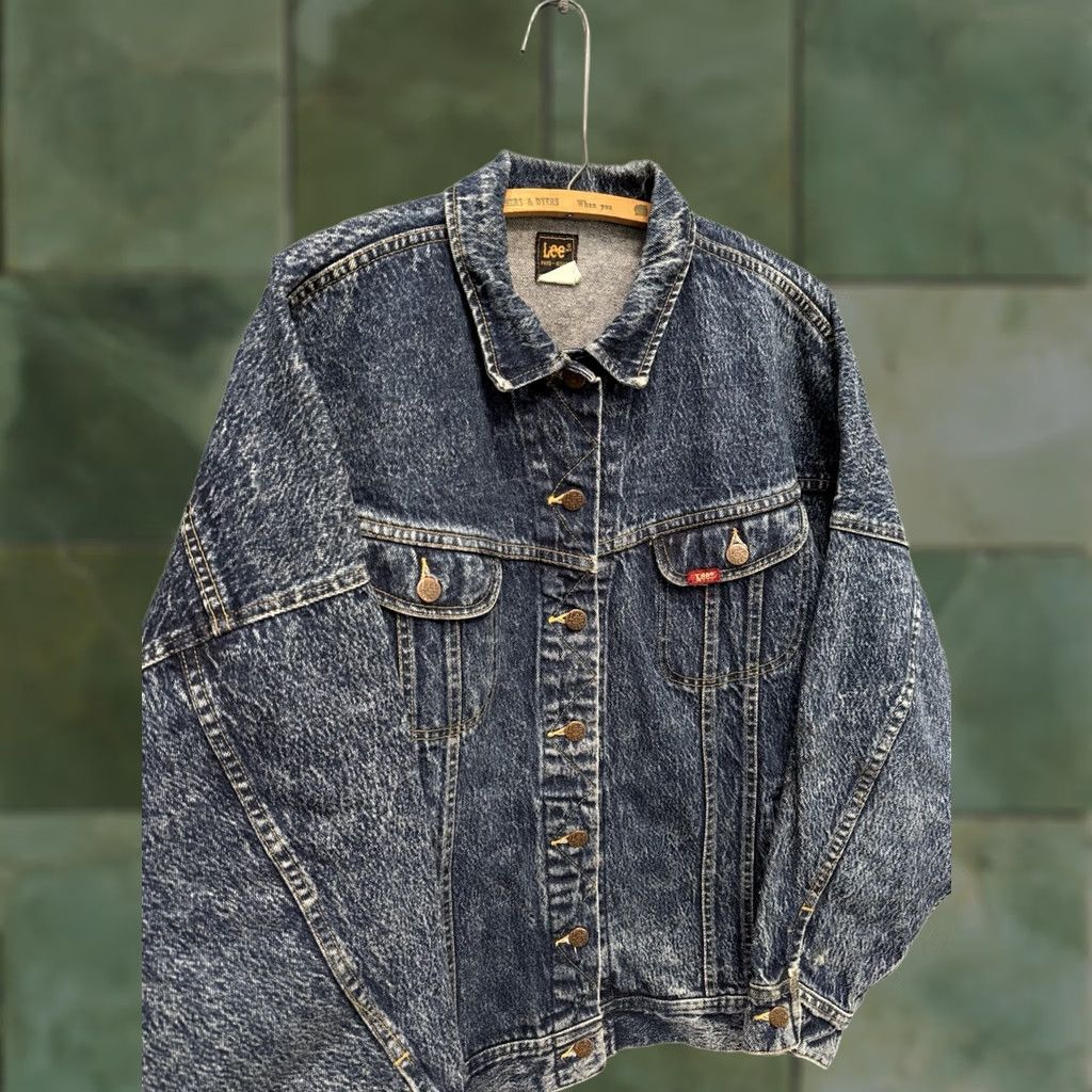 Lee VINTAGE Lee Denim Jacket USA 80s Men’s Medium Blue Denim Jacket Men Size US 31 - 1 Thumbnail