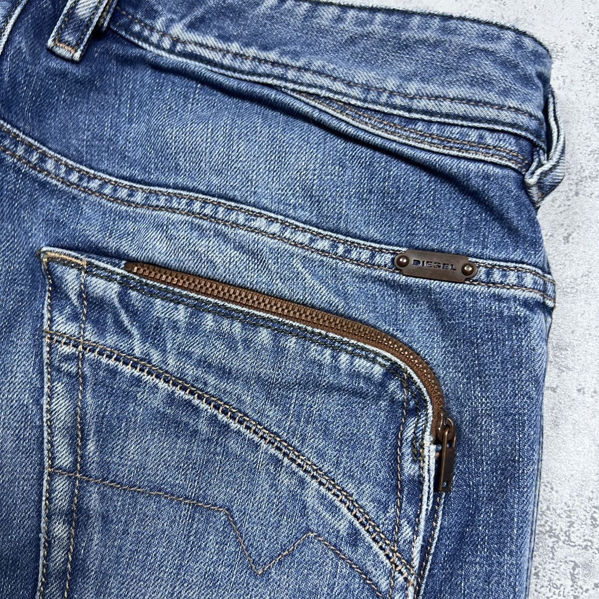 Diesel 00s Diesel Poiak Vintage Y2K Avant Garde Washed Jeans Size US 30 / EU 46 - 10 Thumbnail