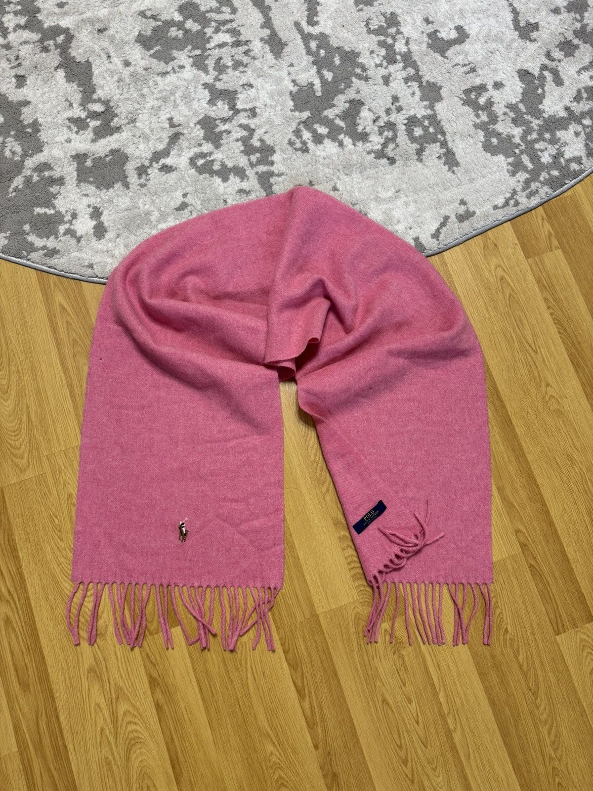 Polo Ralph Lauren Polo Ralph Lauren Pink Wool Scarf Iconic Size ONE SIZE - 2 Thumbnail